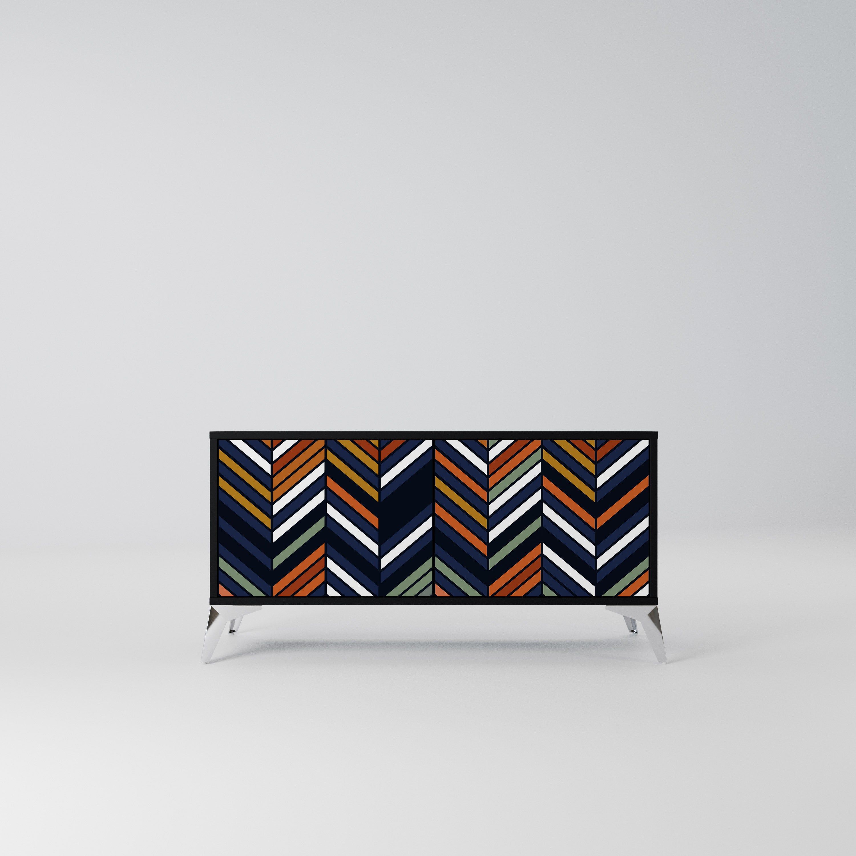 VIBRANT PATCHWORK Kompaktowa szafka RTV 2-drzwiowa