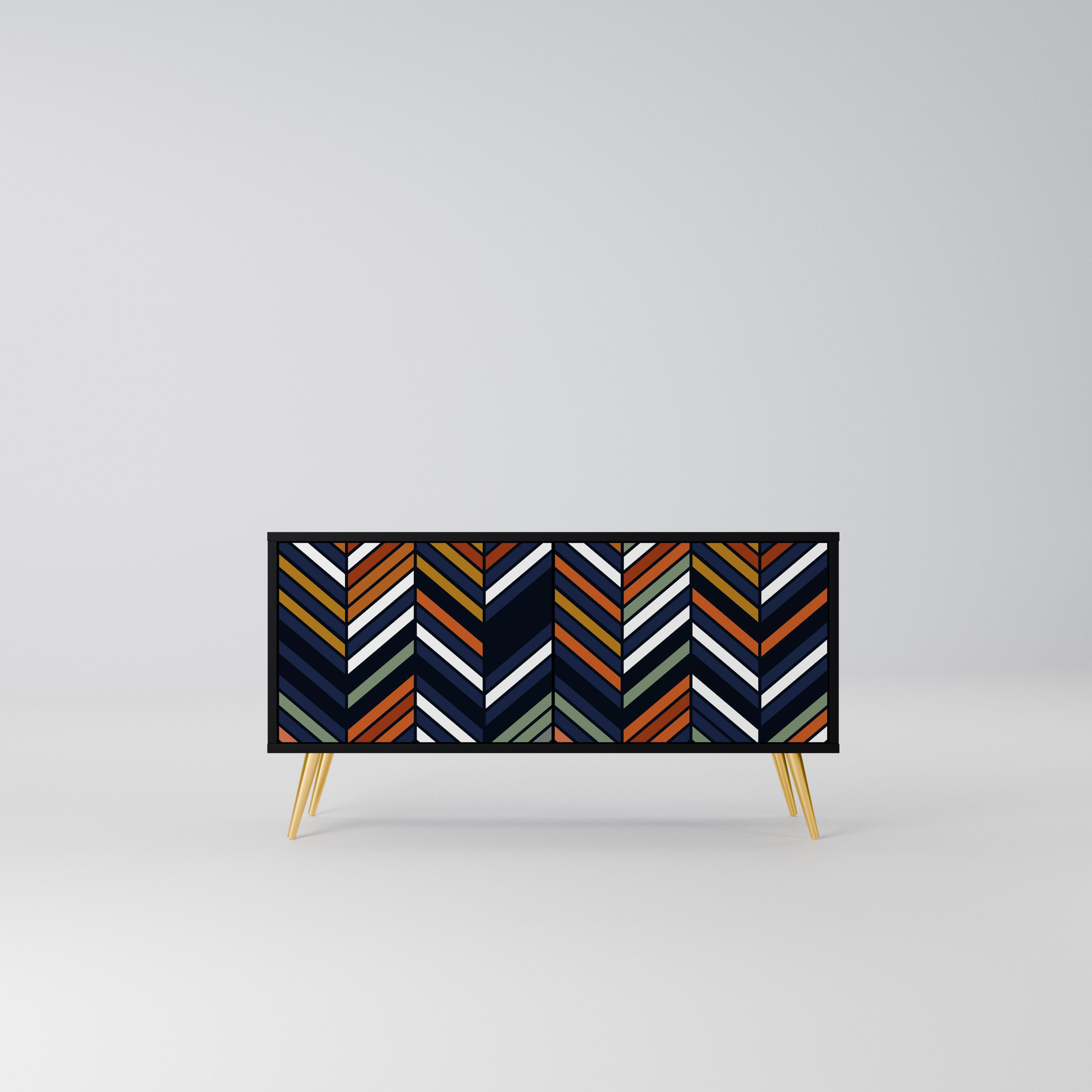 VIBRANT PATCHWORK Kompaktowa szafka RTV 2-drzwiowa