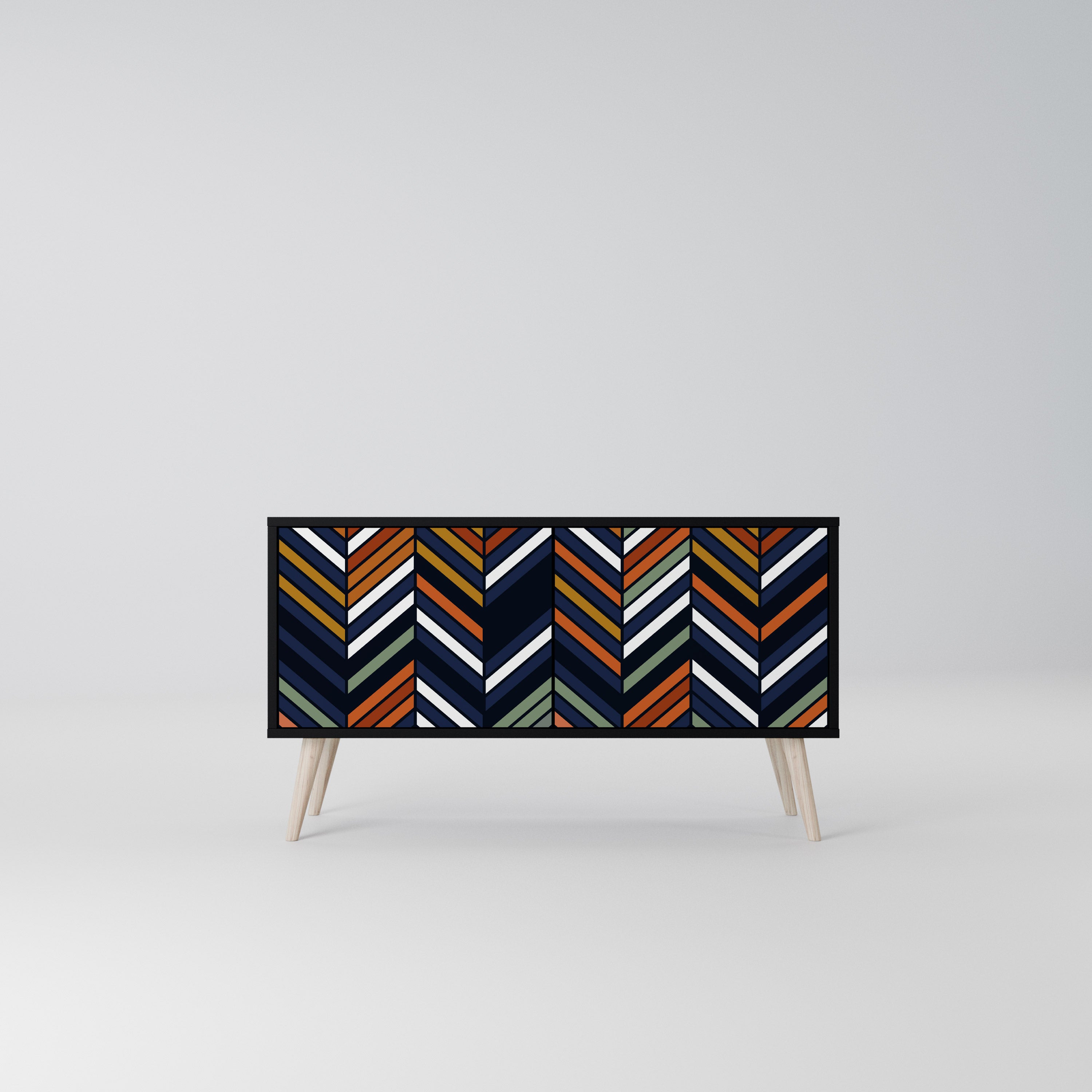 VIBRANT PATCHWORK Kompaktowa szafka RTV 2-drzwiowa