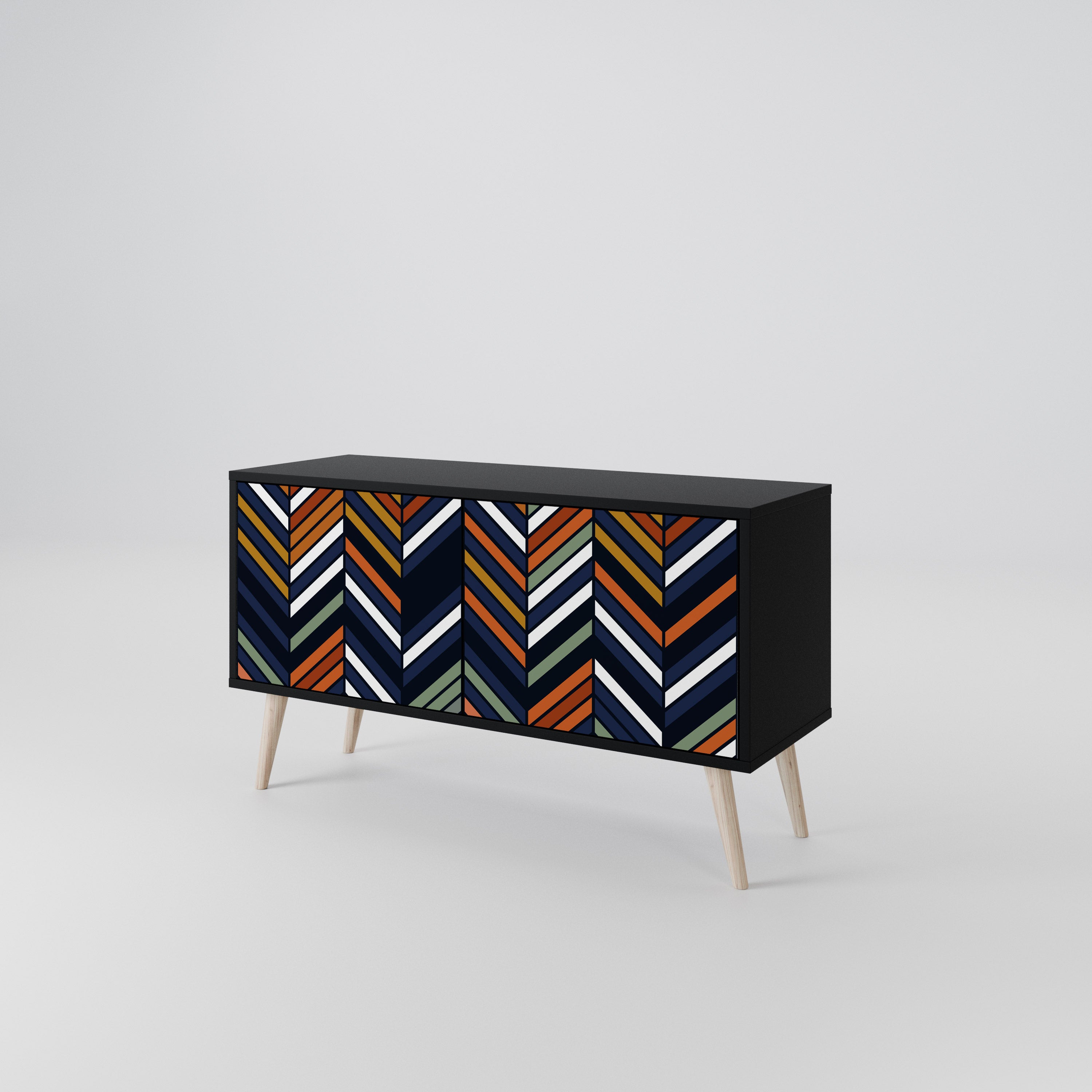 VIBRANT PATCHWORK Kompaktowa szafka RTV 2-drzwiowa