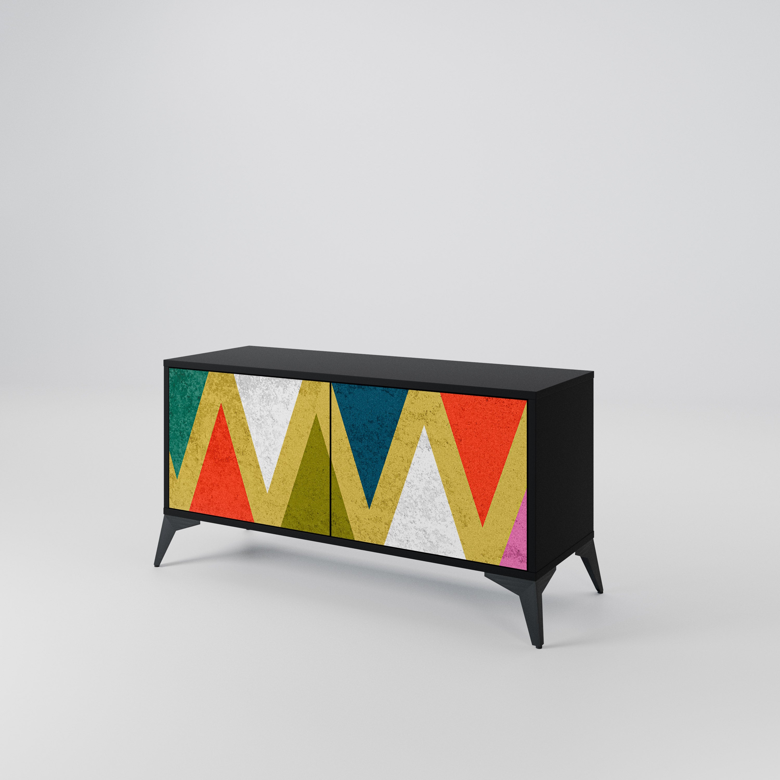COLORFUL TRIANGLES Kompaktowa szafka RTV 2-drzwiowa