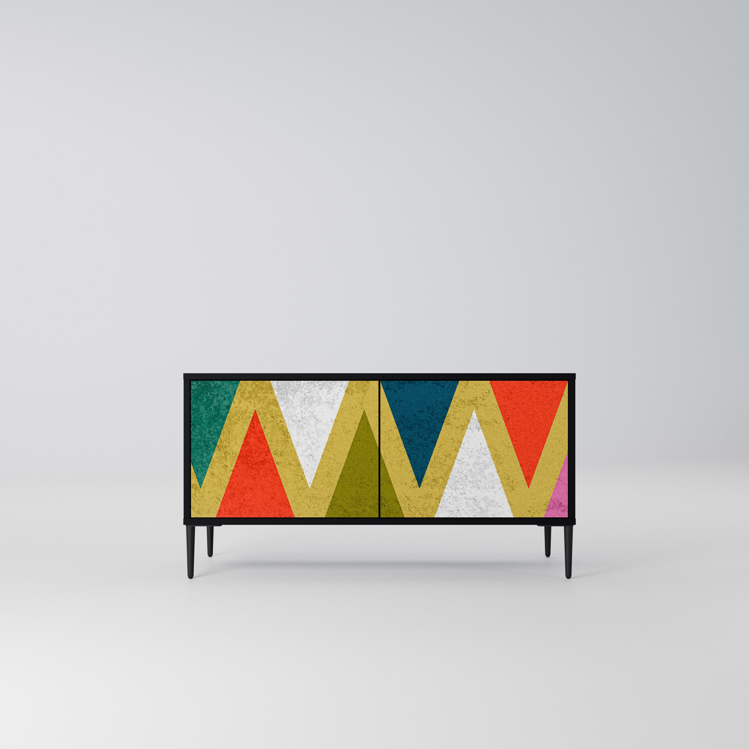 COLORFUL TRIANGLES Kompaktowa szafka RTV 2-drzwiowa