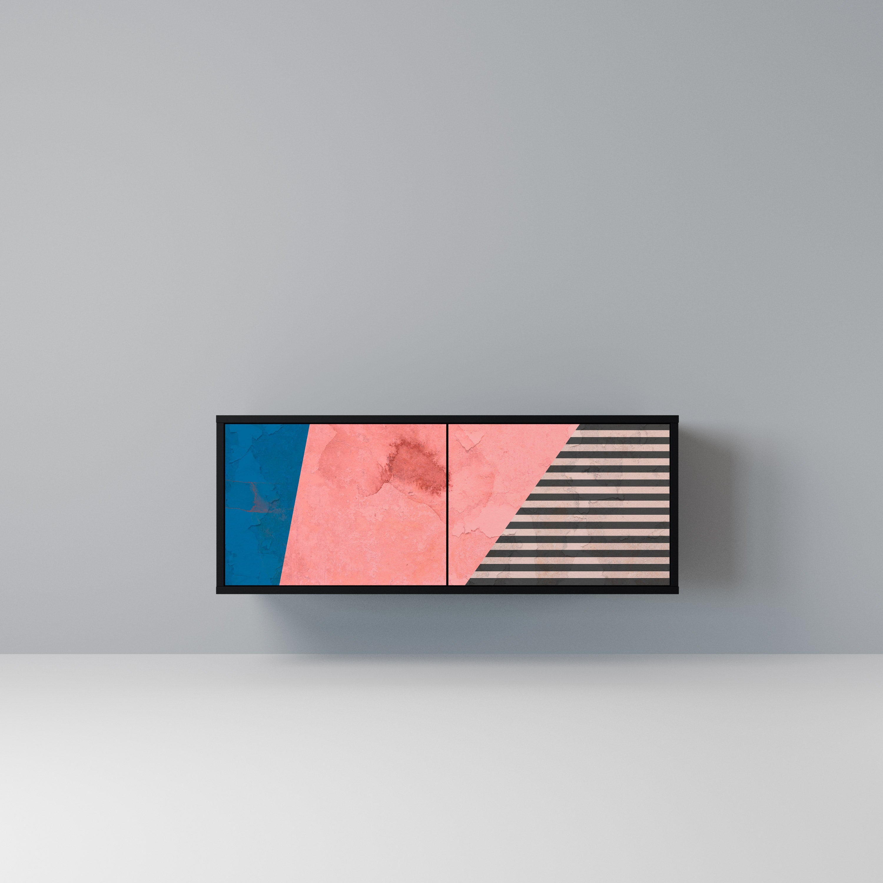 GLAMOROUS STRIPE Kompaktowa szafka RTV 2-drzwiowa