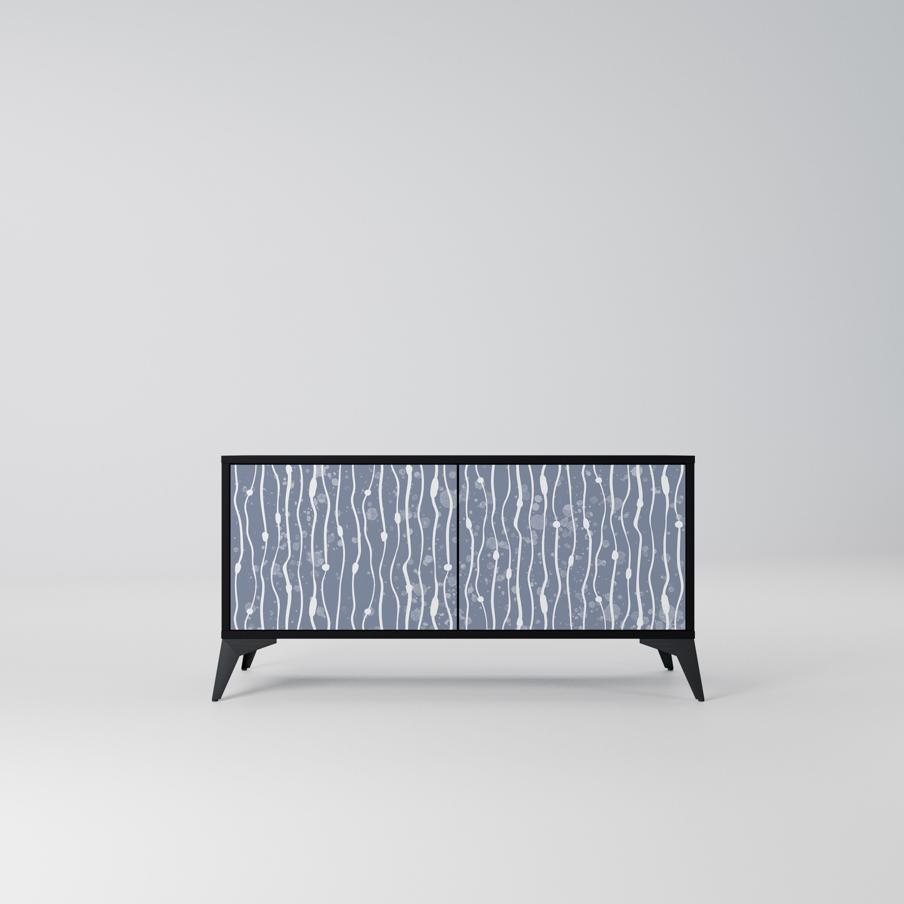 GRAPHITE RAIN Kompaktowa szafka RTV 2-drzwiowa
