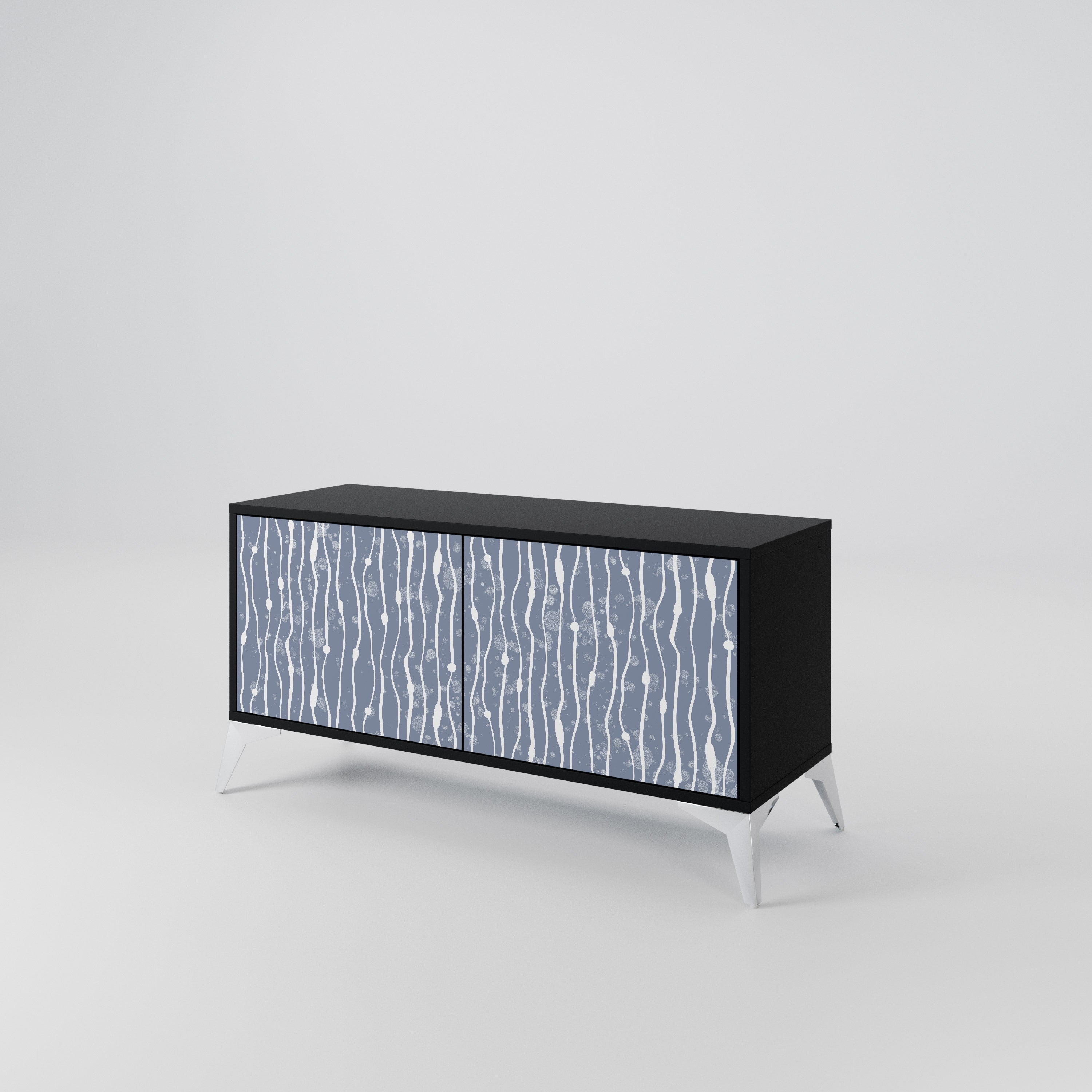 GRAPHITE RAIN Kompaktowa szafka RTV 2-drzwiowa