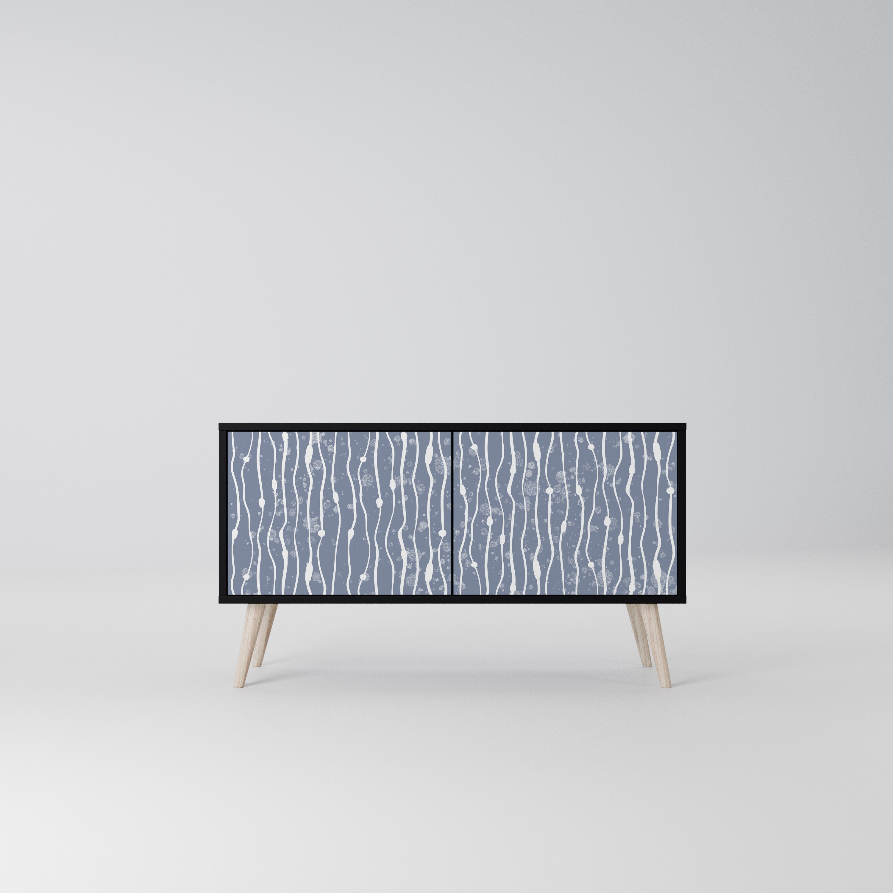 GRAPHITE RAIN Kompaktowa szafka RTV 2-drzwiowa