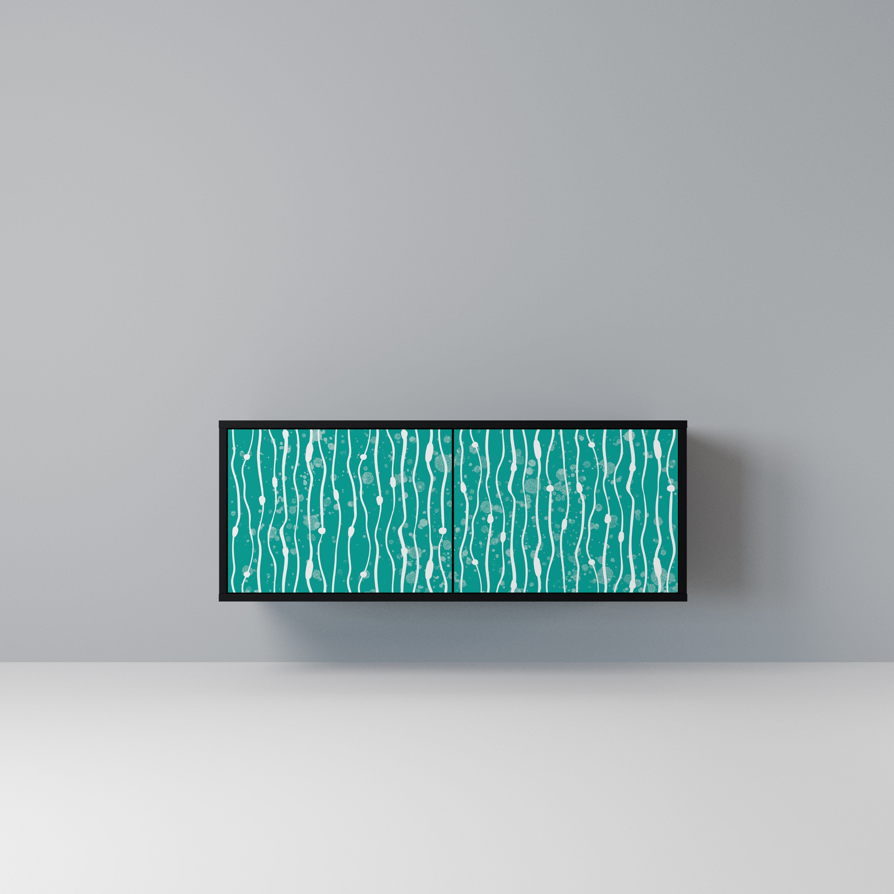 TURQUOISE RAIN Kompaktowa szafka RTV 2-drzwiowa