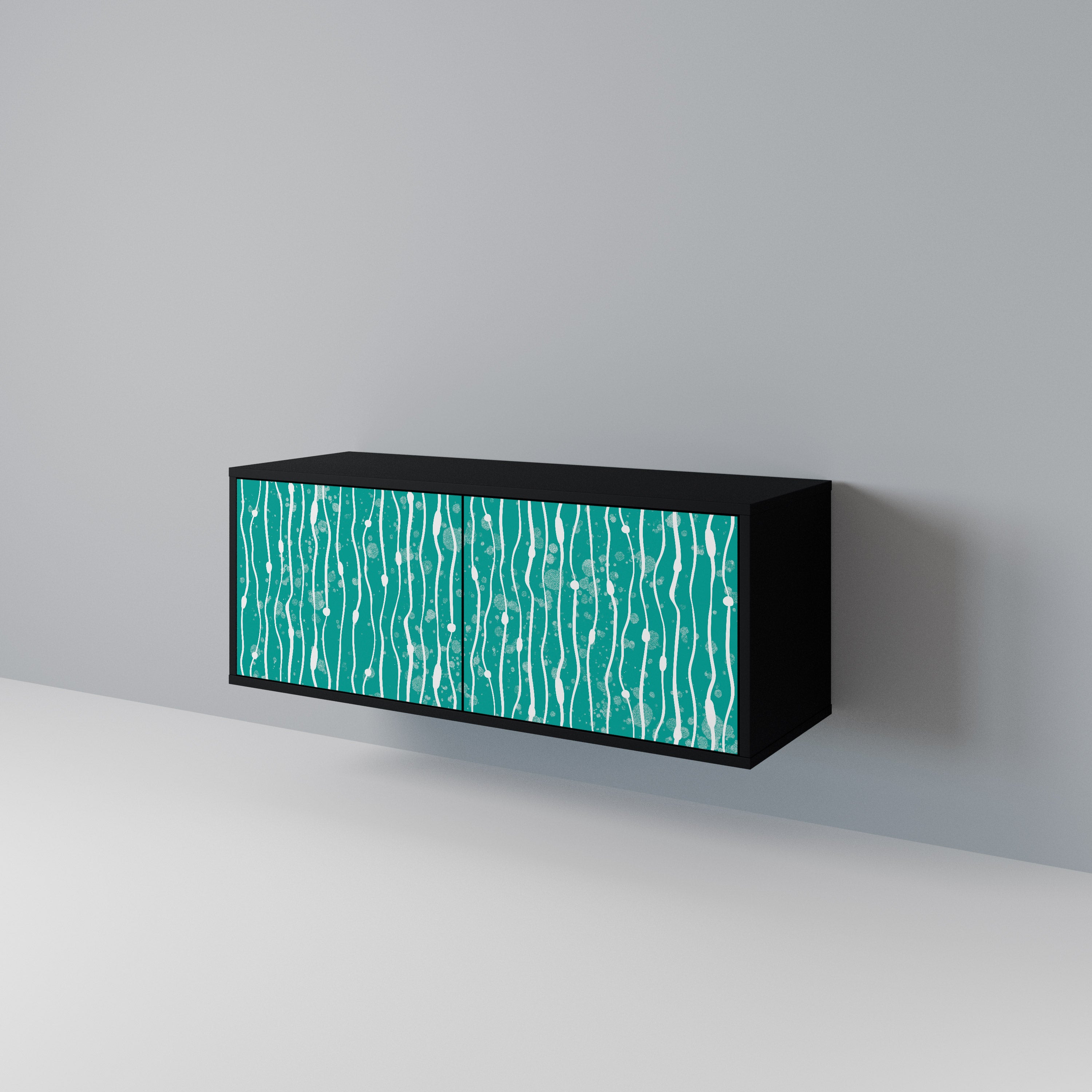 TURQUOISE RAIN Kompaktowa szafka RTV 2-drzwiowa