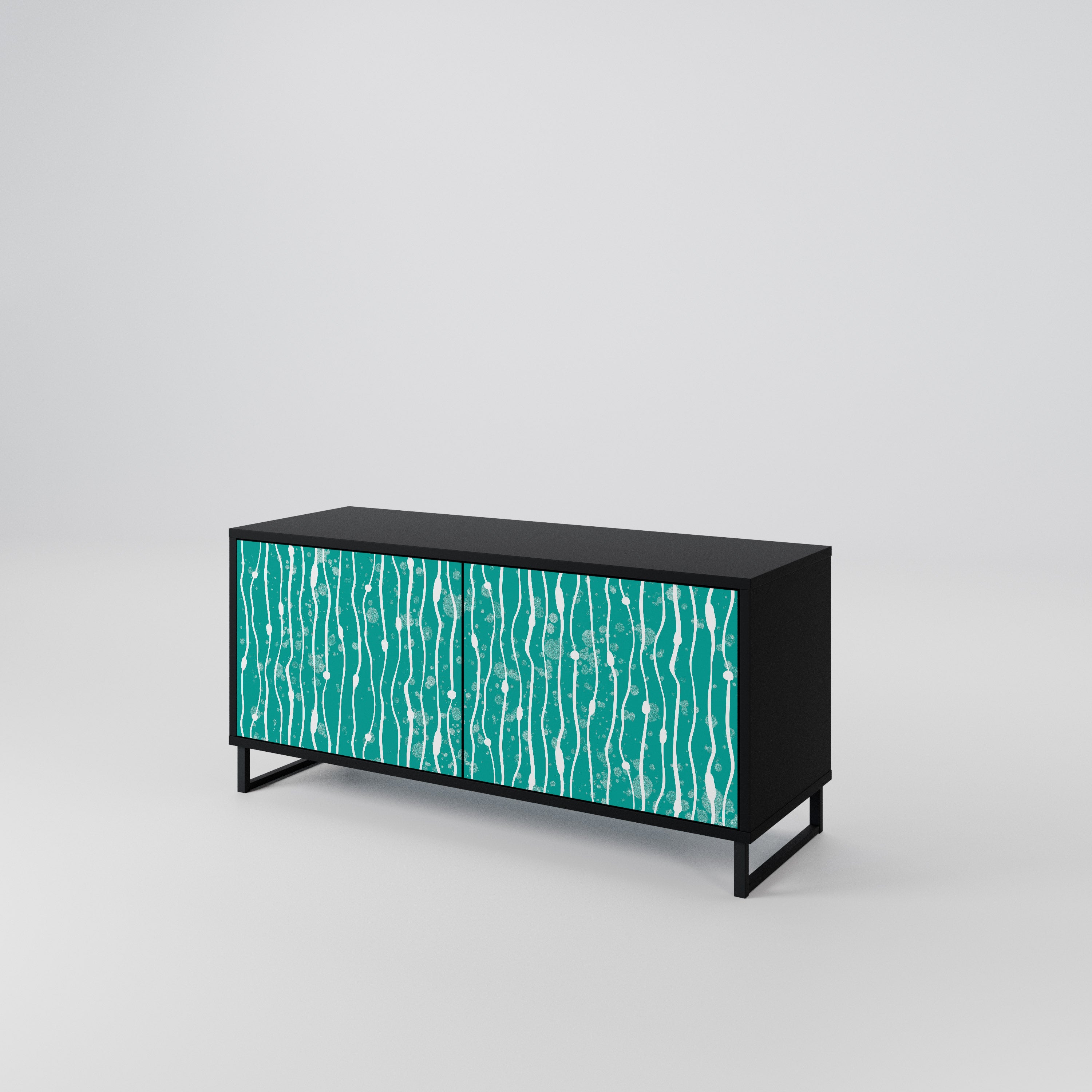 TURQUOISE RAIN Kompaktowa szafka RTV 2-drzwiowa