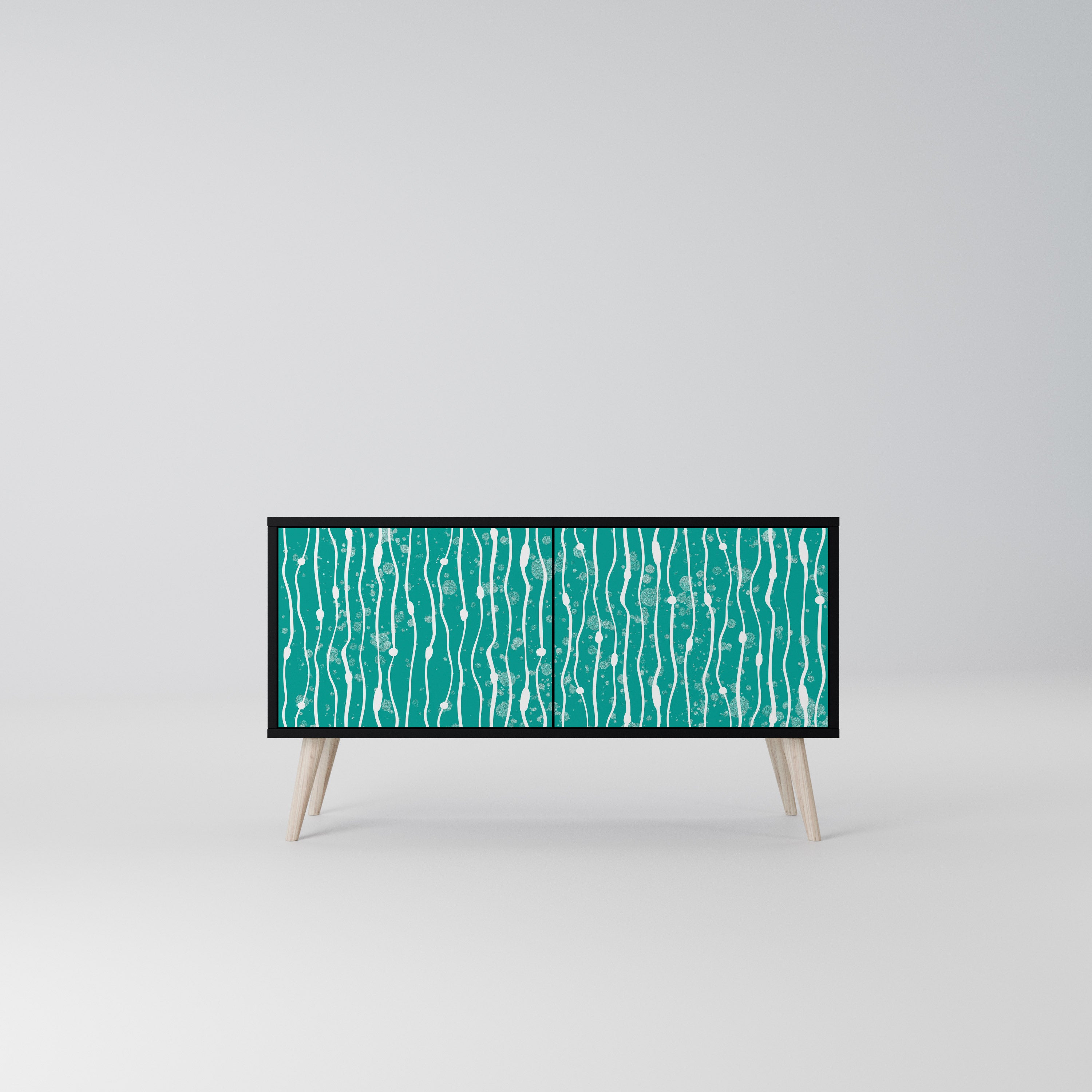 TURQUOISE RAIN Kompaktowa szafka RTV 2-drzwiowa