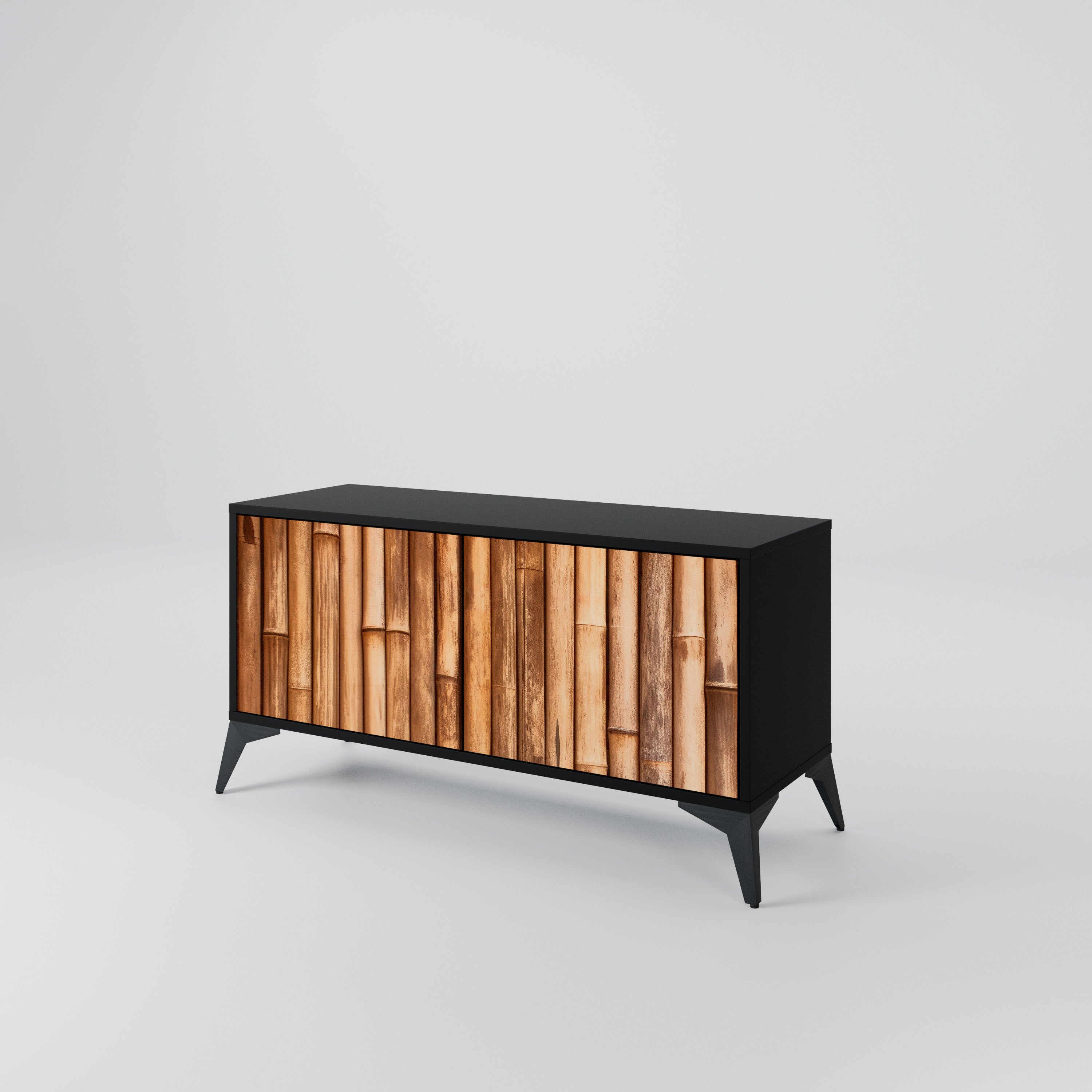 NATURAL WOOD Kompaktowa szafka RTV 2-drzwiowa