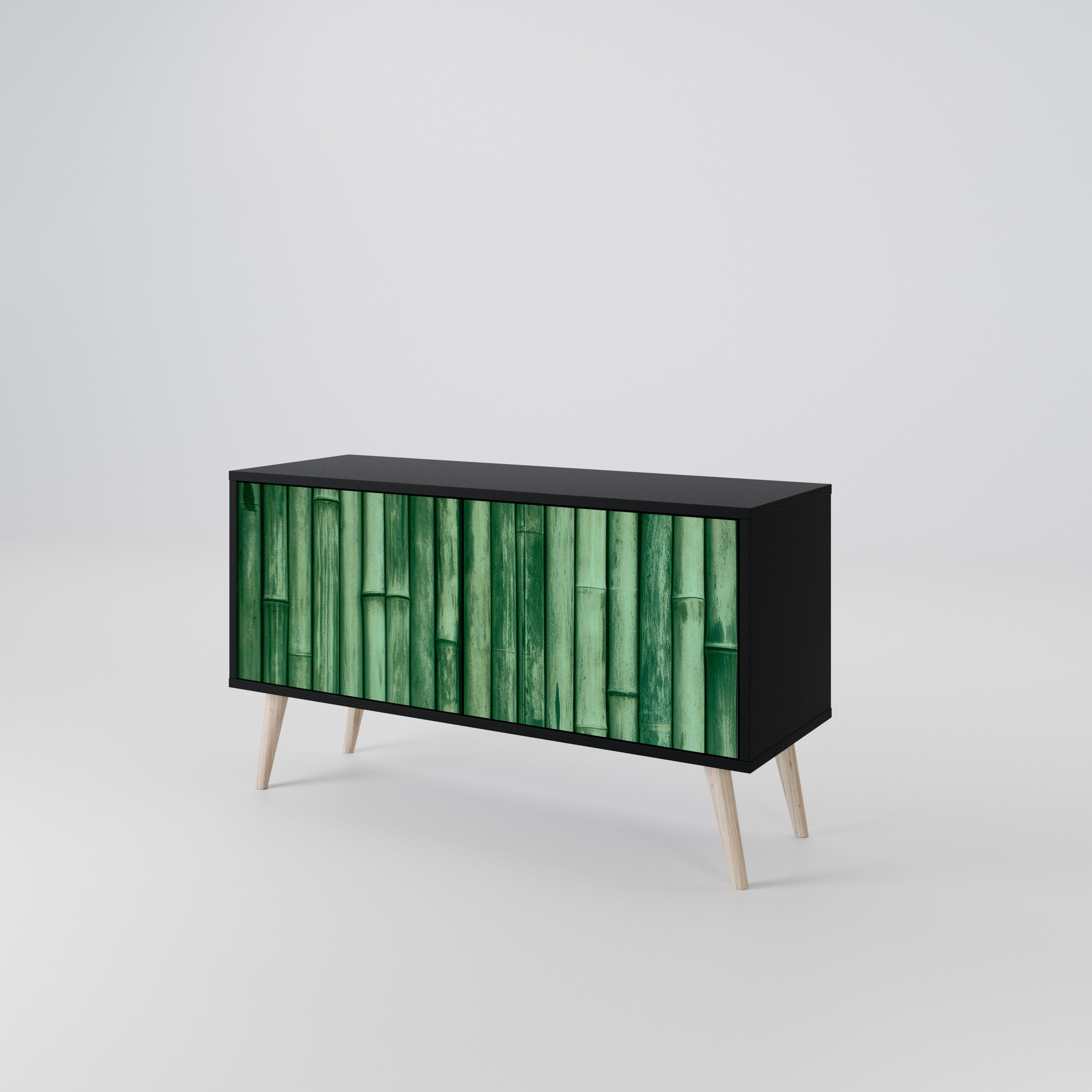 NATURAL GREEN Kompaktowa szafka RTV 2-drzwiowa