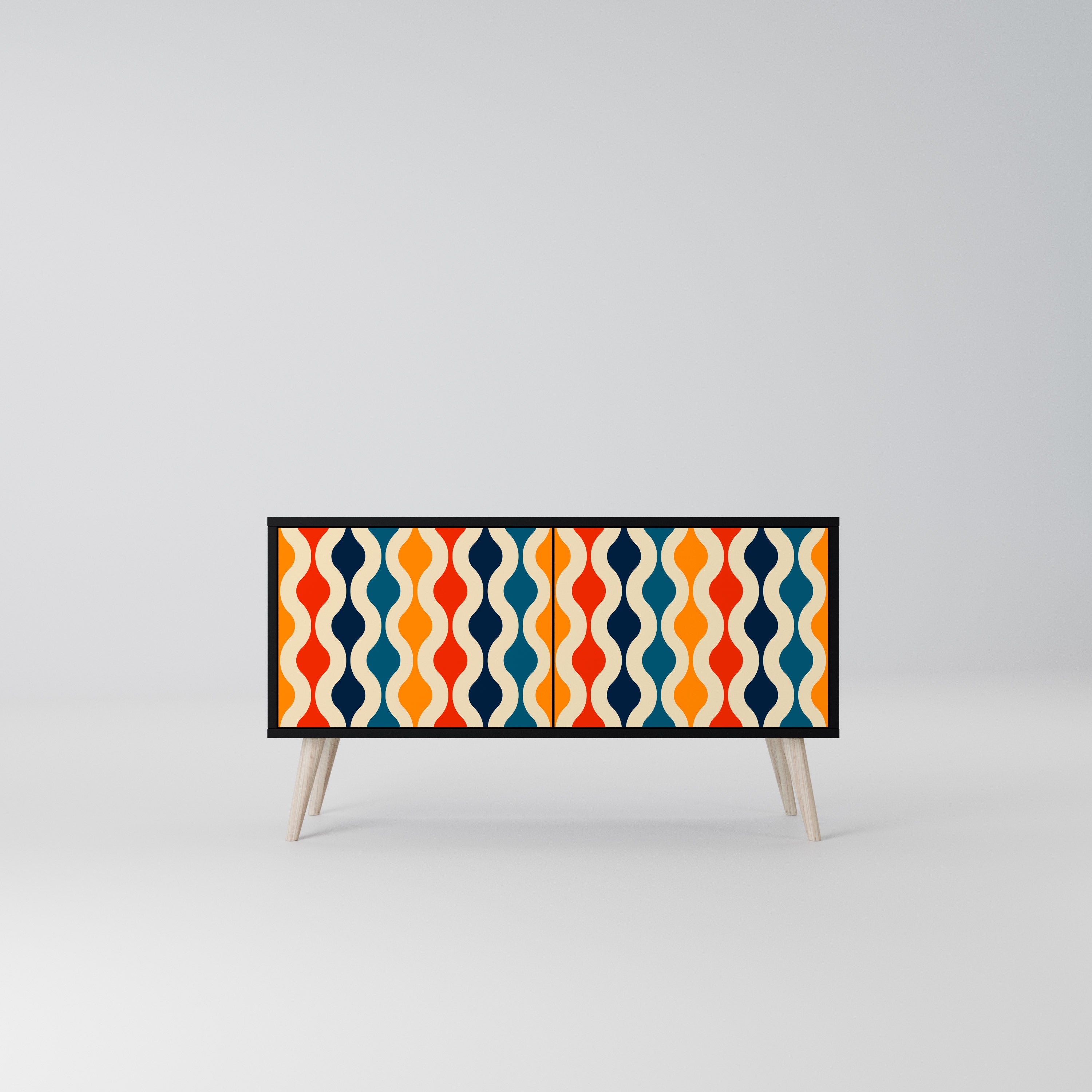 COLORFUL NOSTALGIA Kompaktowa szafka RTV 2-drzwiowa