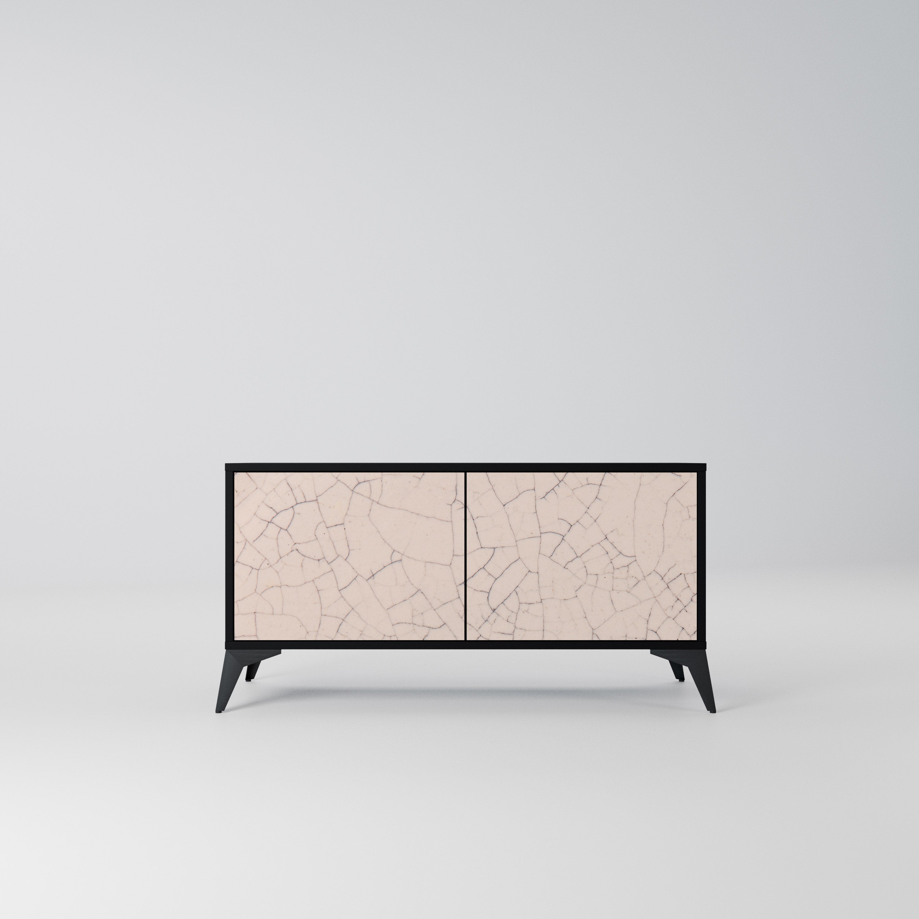 CERAMIC TEXTURE Kompaktowa szafka RTV 2-drzwiowa