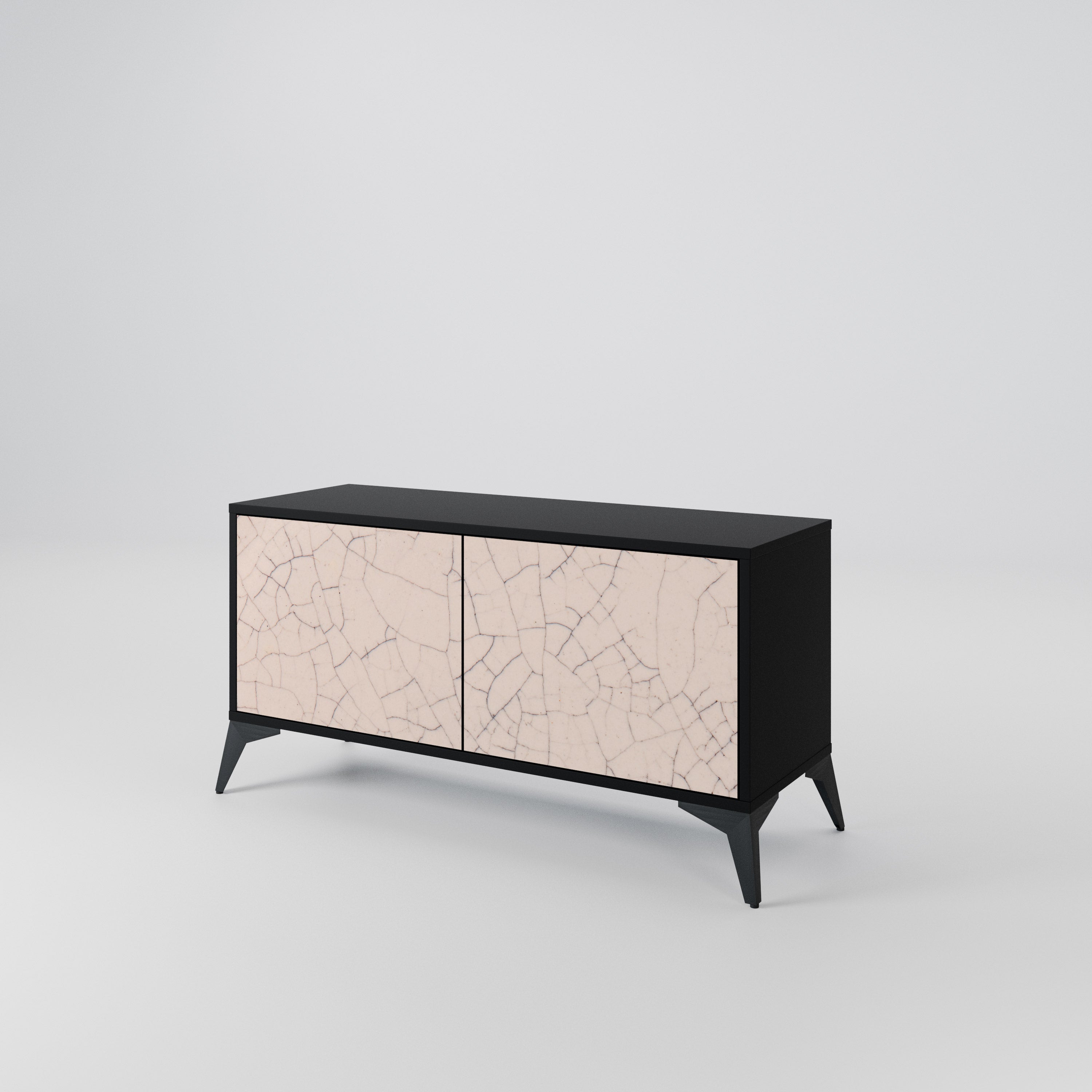 CERAMIC TEXTURE Kompaktowa szafka RTV 2-drzwiowa