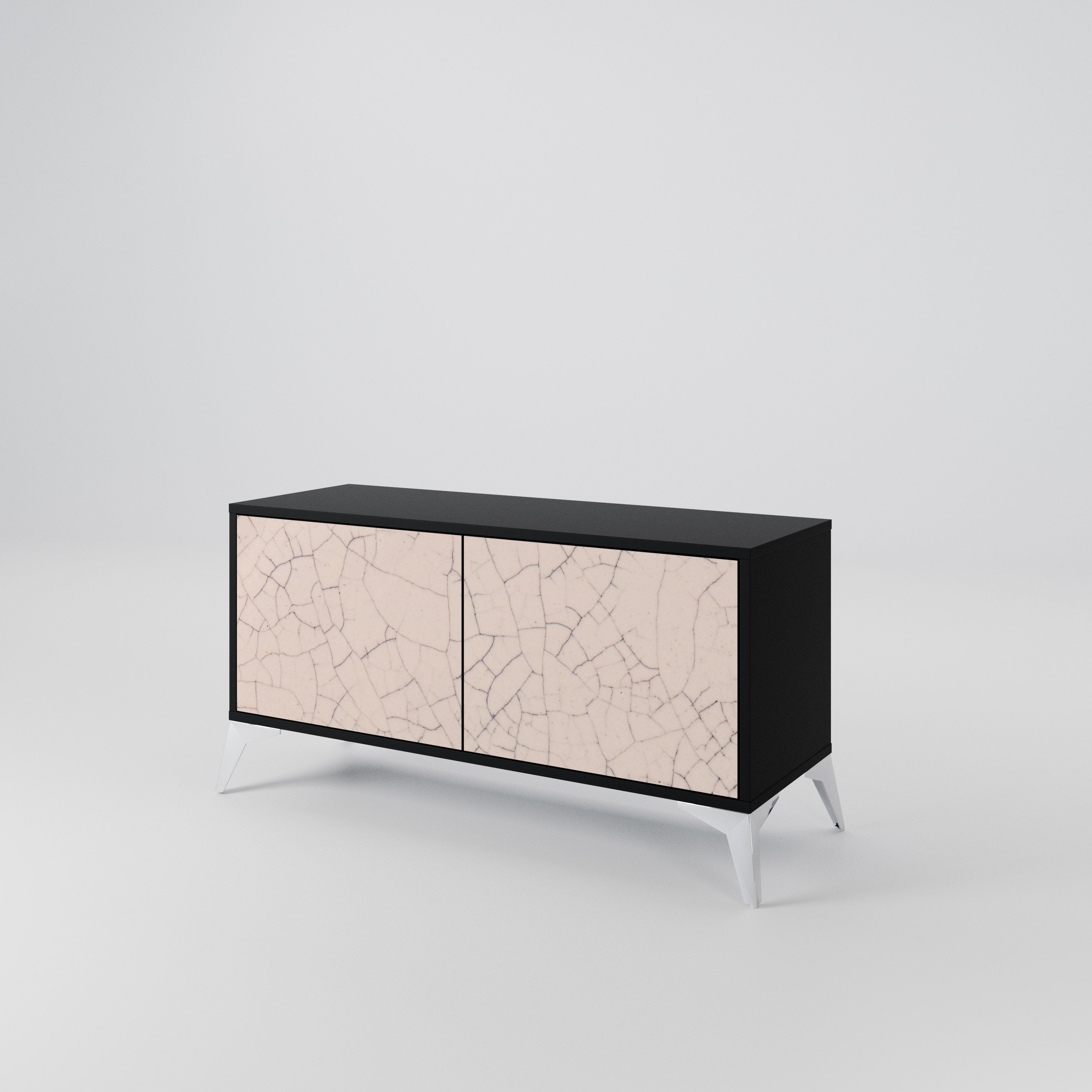 CERAMIC TEXTURE Kompaktowa szafka RTV 2-drzwiowa