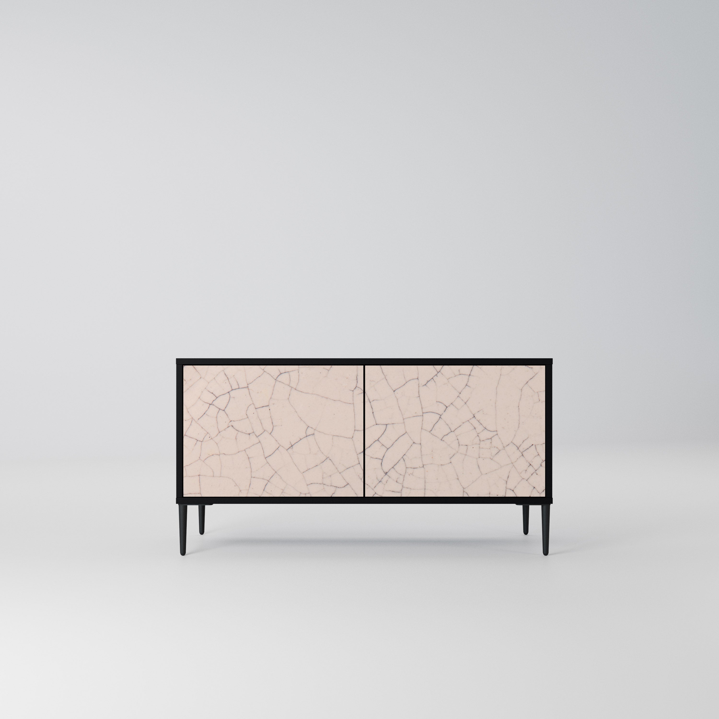 CERAMIC TEXTURE Kompaktowa szafka RTV 2-drzwiowa