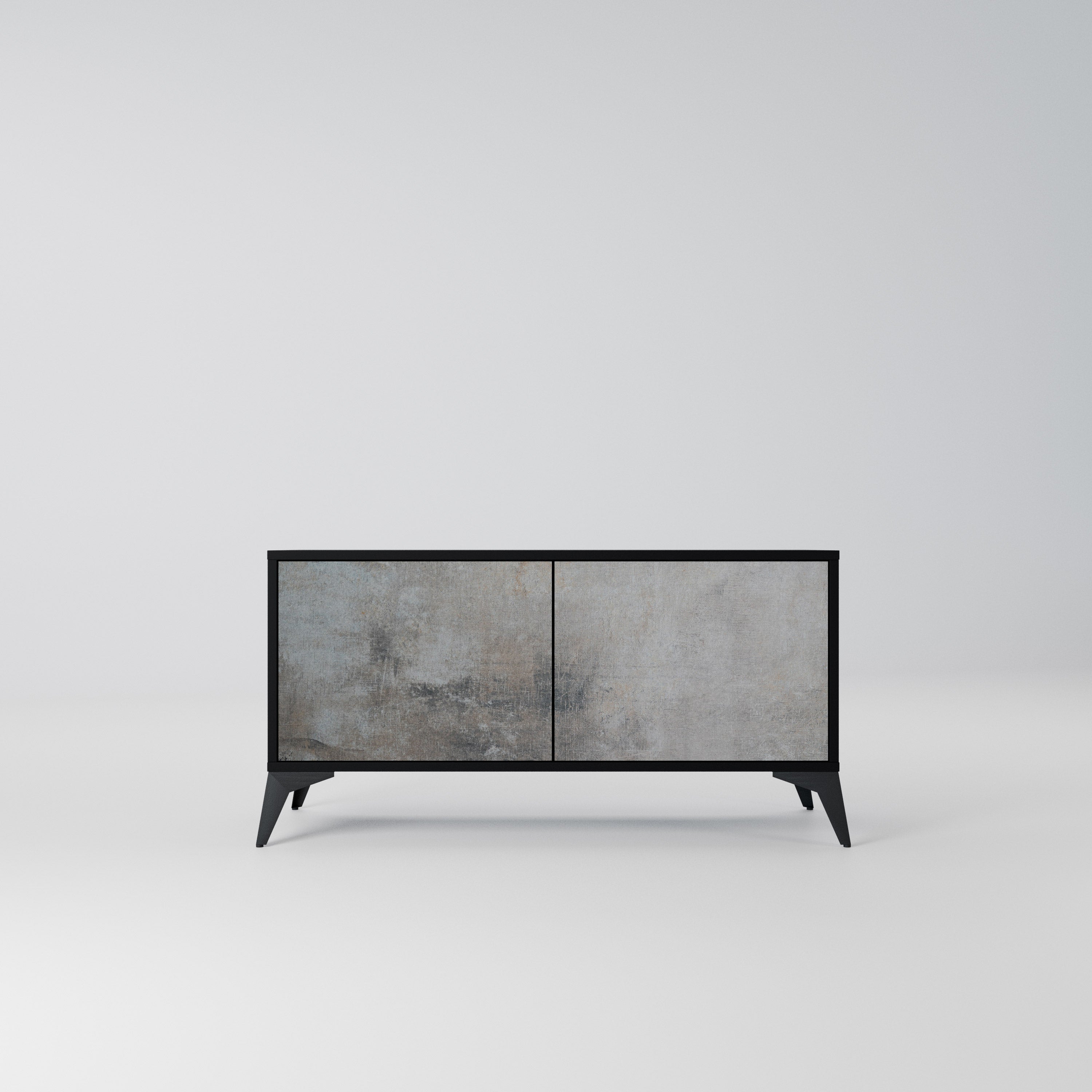 CONCRETE WALL Kompaktowa szafka RTV 2-drzwiowa