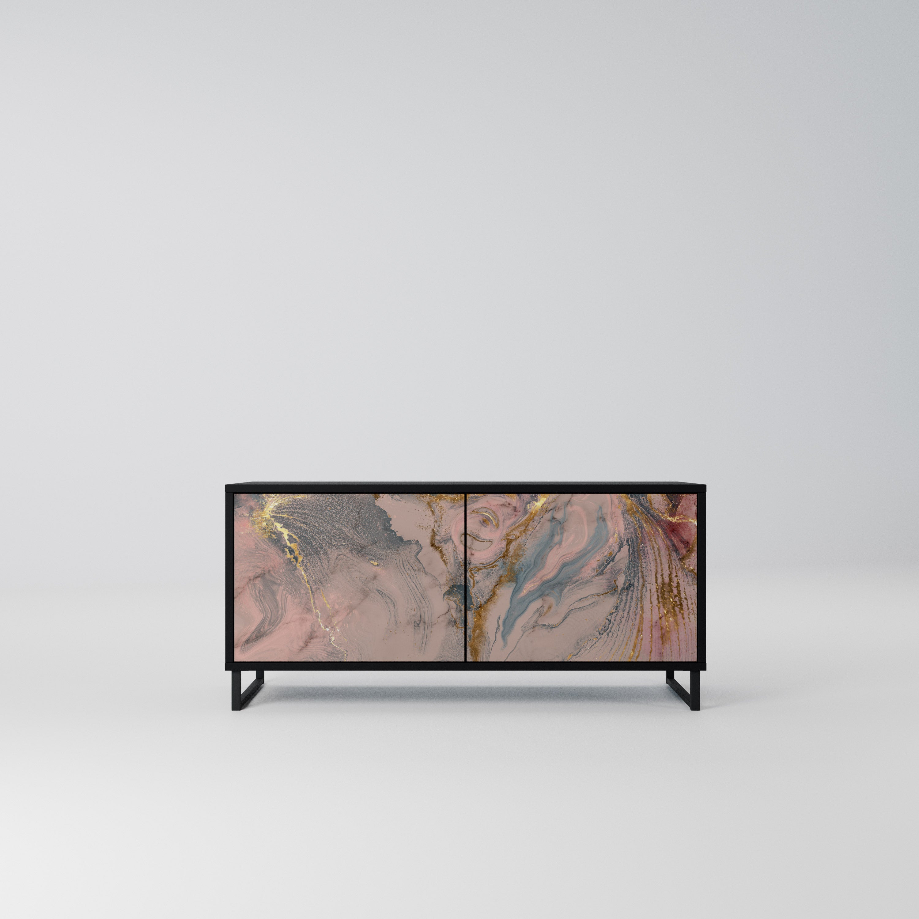 GILDED SWIRLS Kompaktowa szafka RTV 2-drzwiowa
