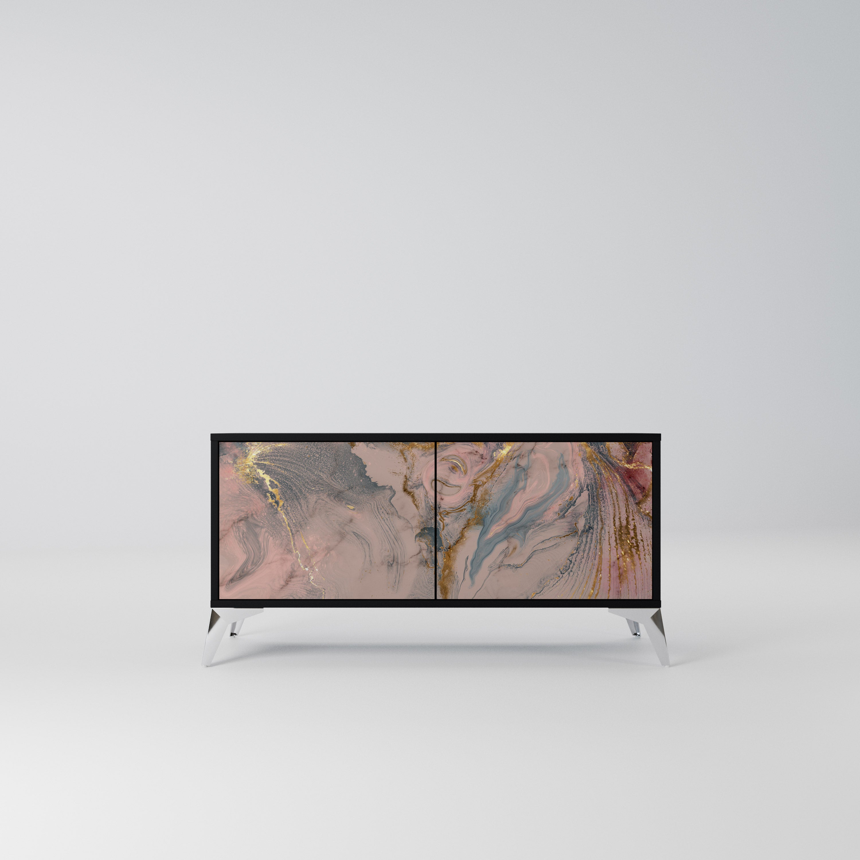 GILDED SWIRLS Kompaktowa szafka RTV 2-drzwiowa