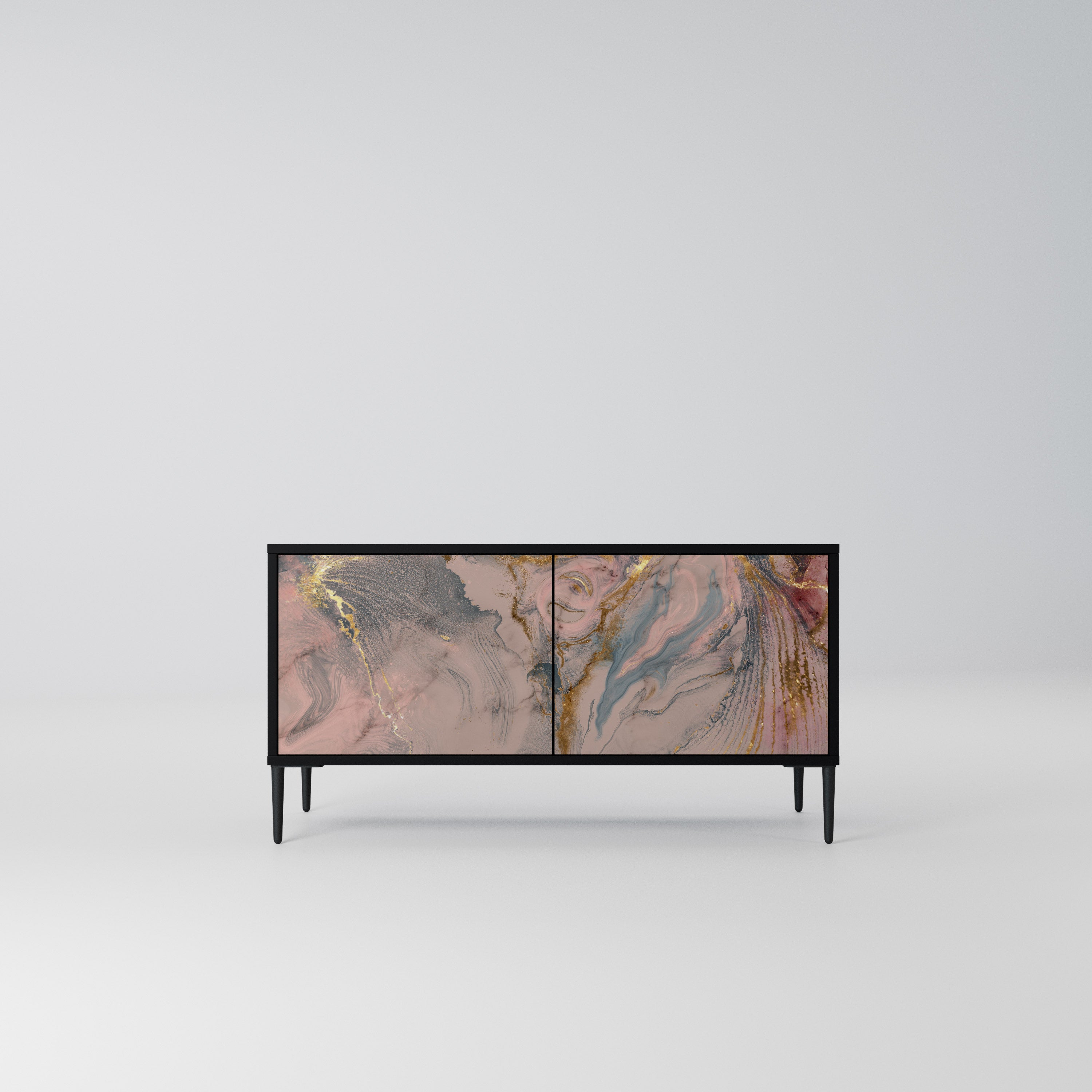 GILDED SWIRLS Kompaktowa szafka RTV 2-drzwiowa