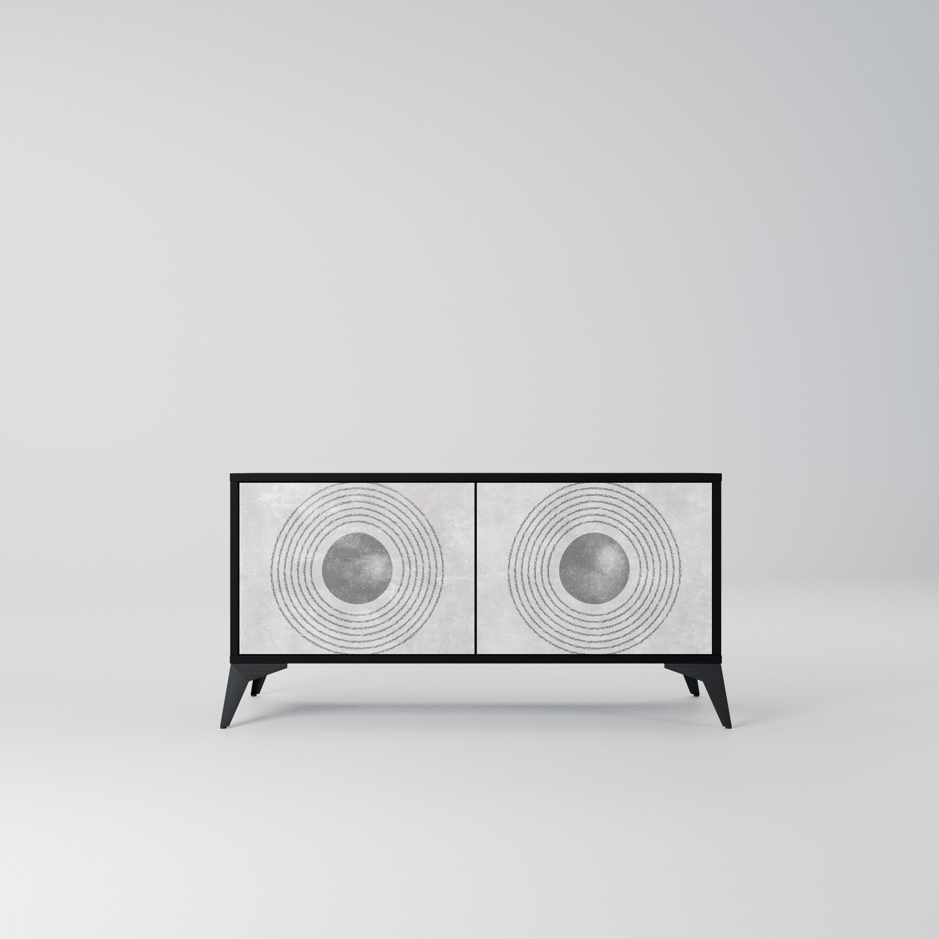 SOLID CIRCLES Kompaktowa szafka RTV 2-drzwiowa