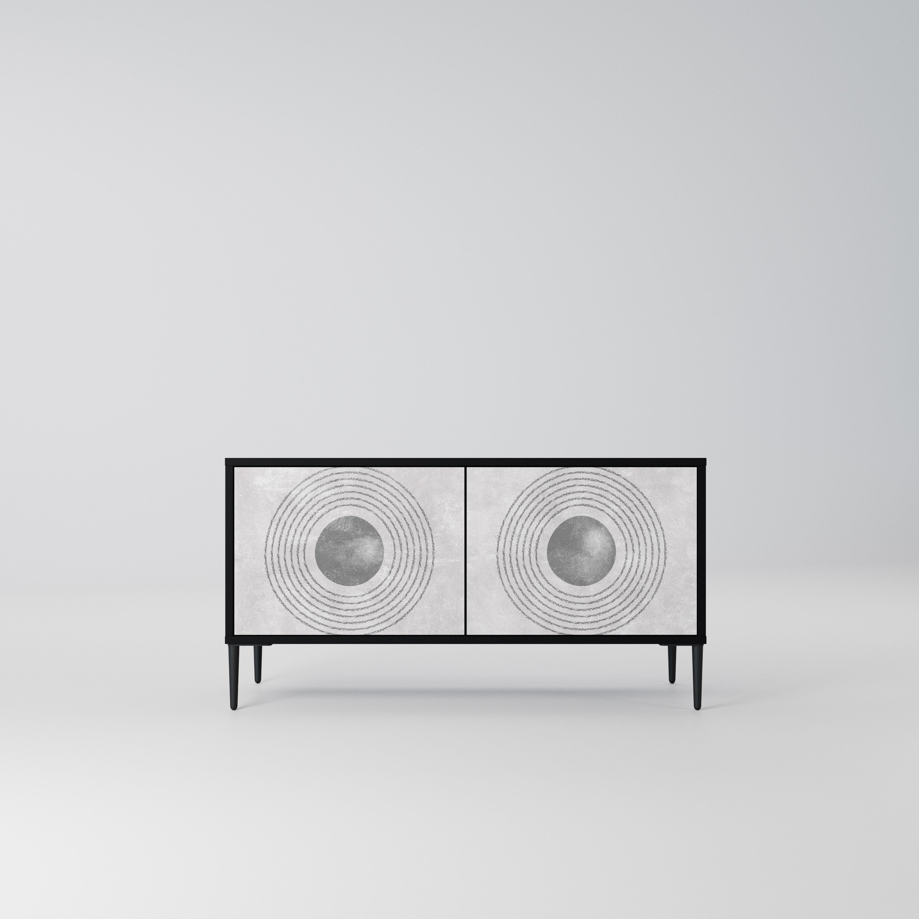 SOLID CIRCLES Kompaktowa szafka RTV 2-drzwiowa