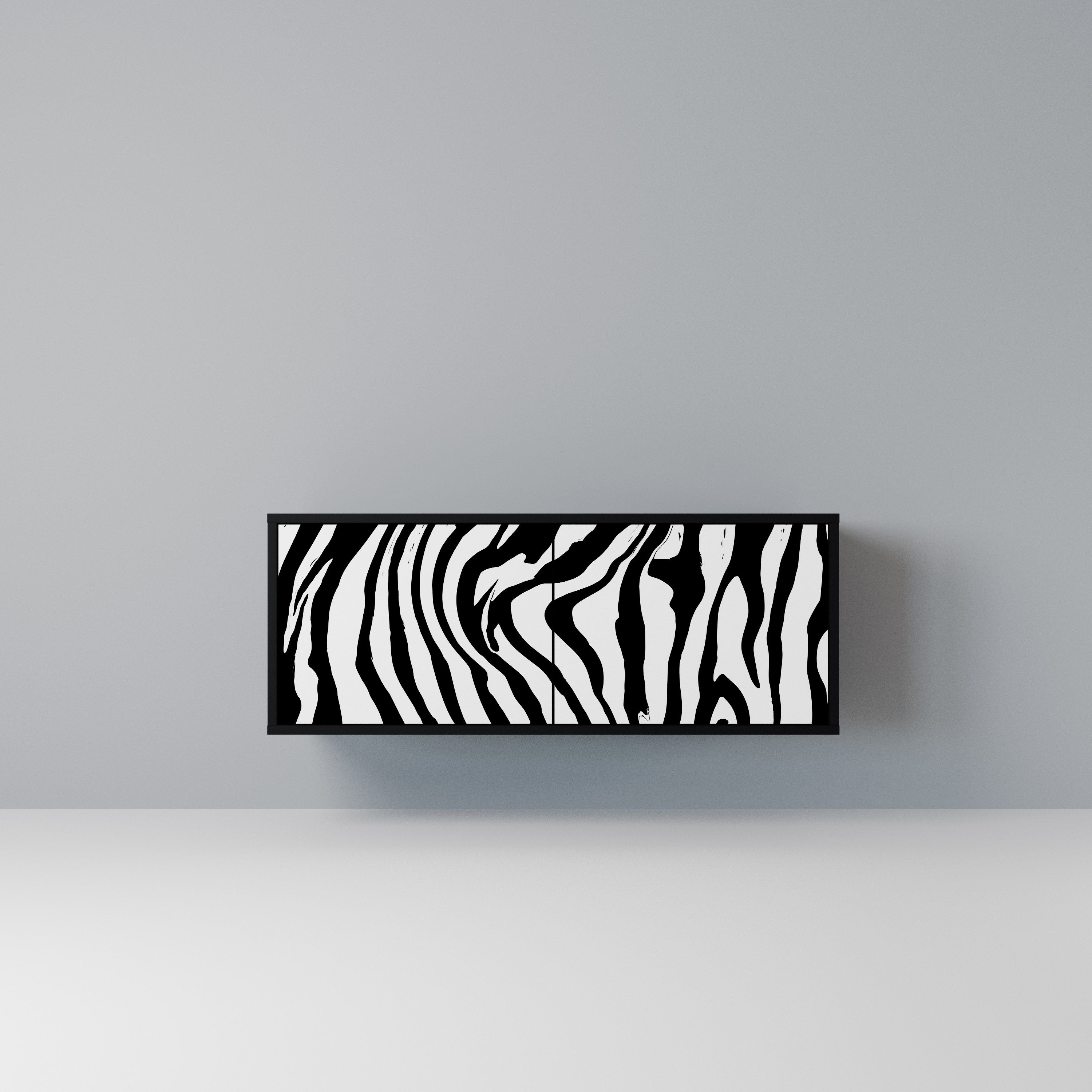 SPLENDID ZEBRA Kompaktowa szafka RTV 2-drzwiowa