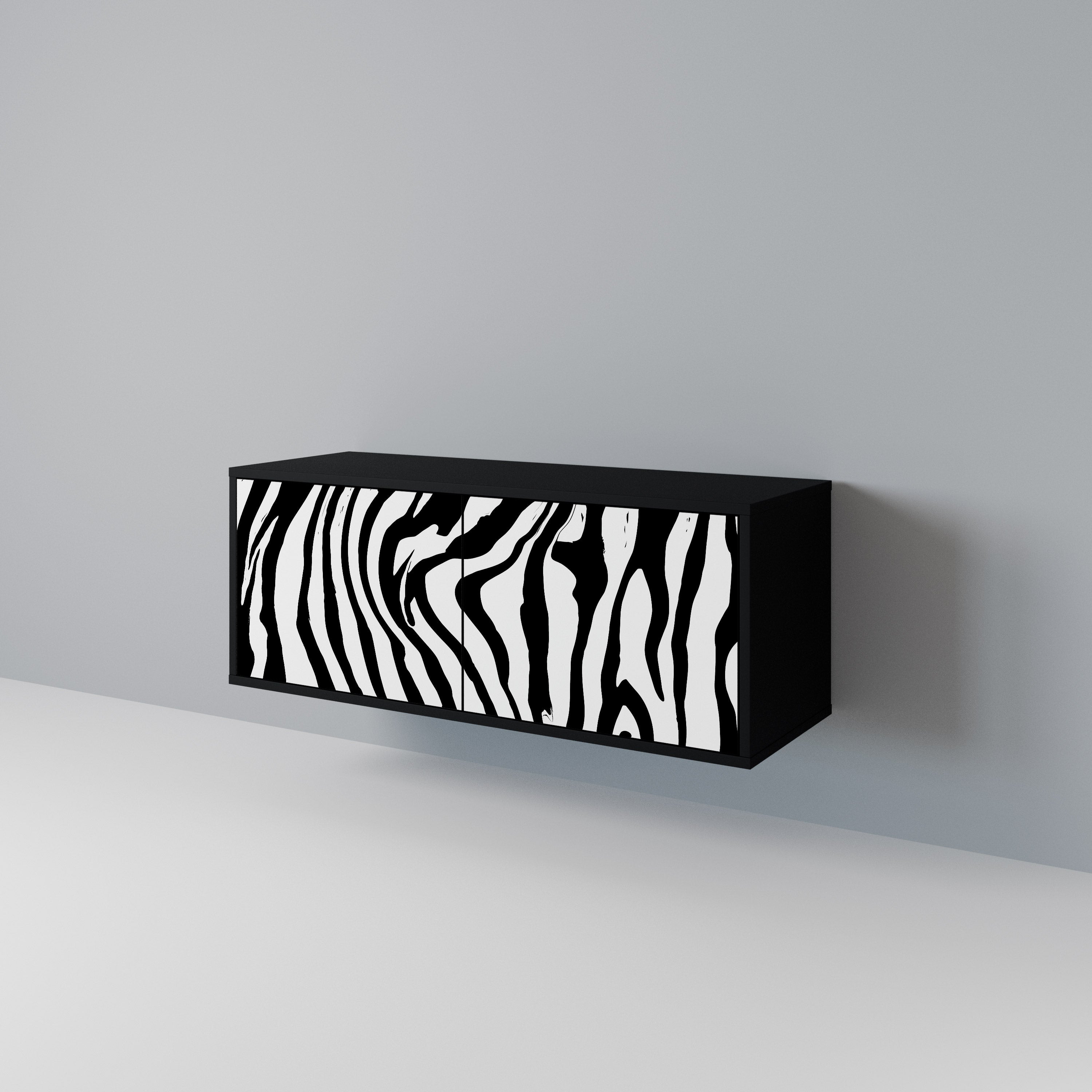 SPLENDID ZEBRA Kompaktowa szafka RTV 2-drzwiowa