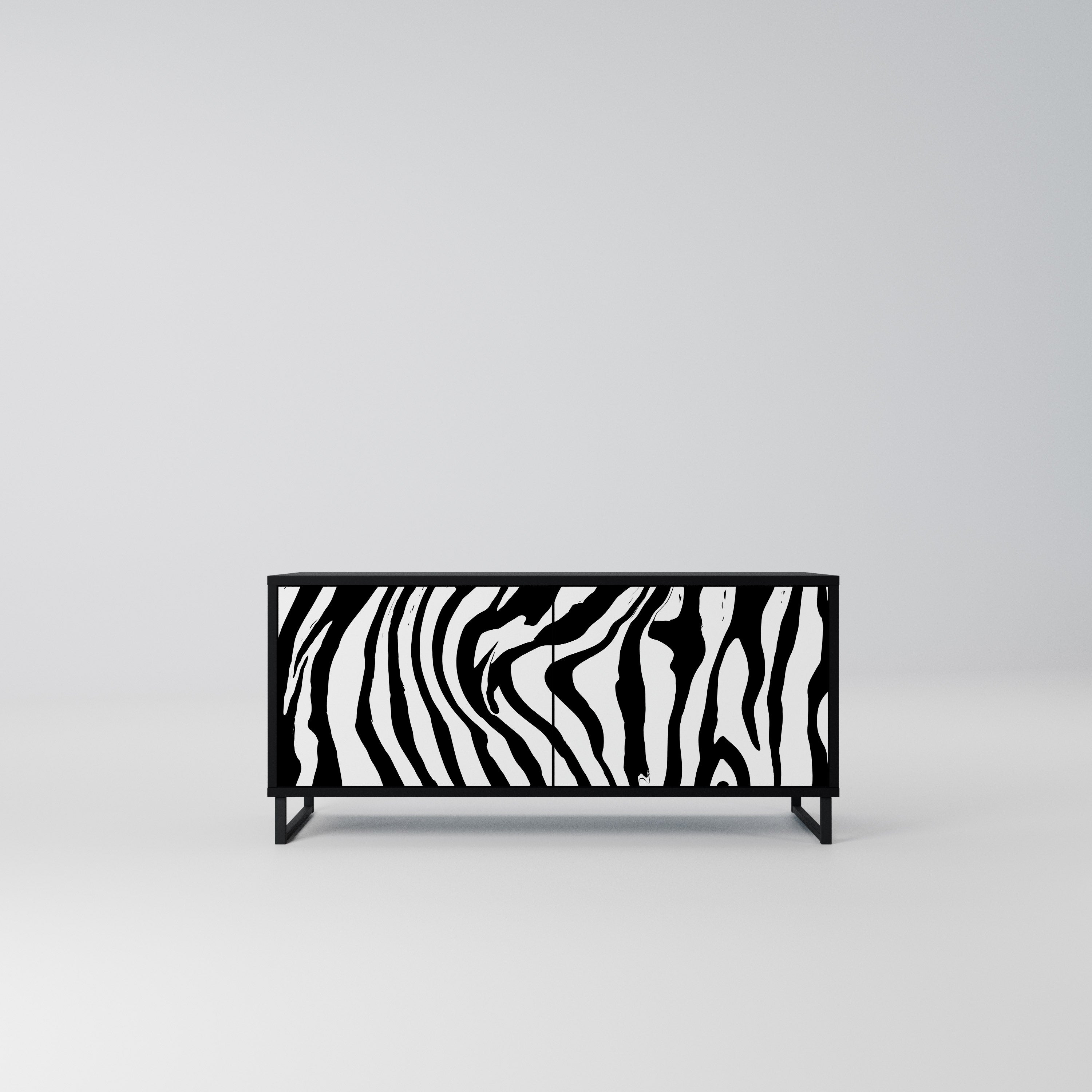 SPLENDID ZEBRA Kompaktowa szafka RTV 2-drzwiowa