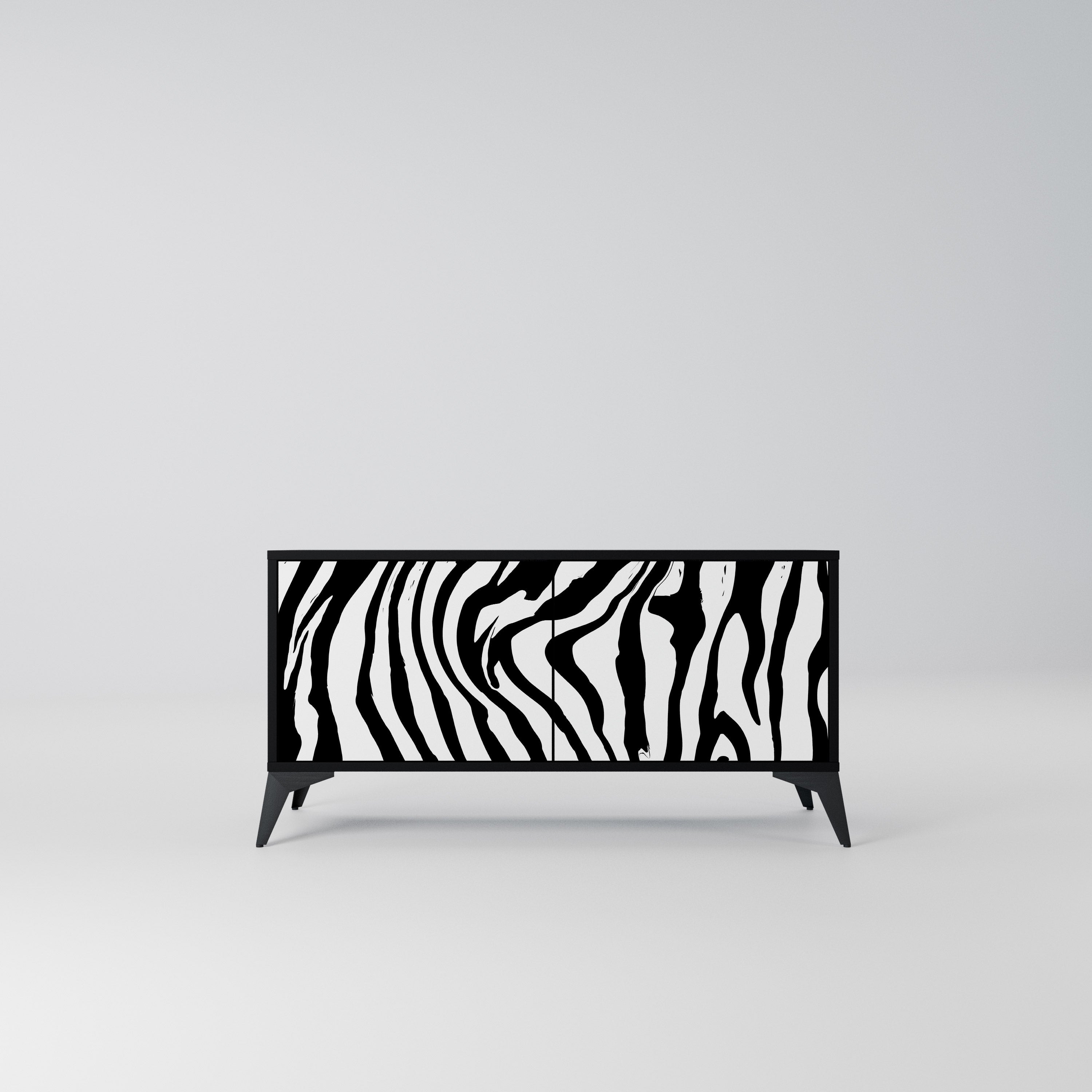 SPLENDID ZEBRA Kompaktowa szafka RTV 2-drzwiowa