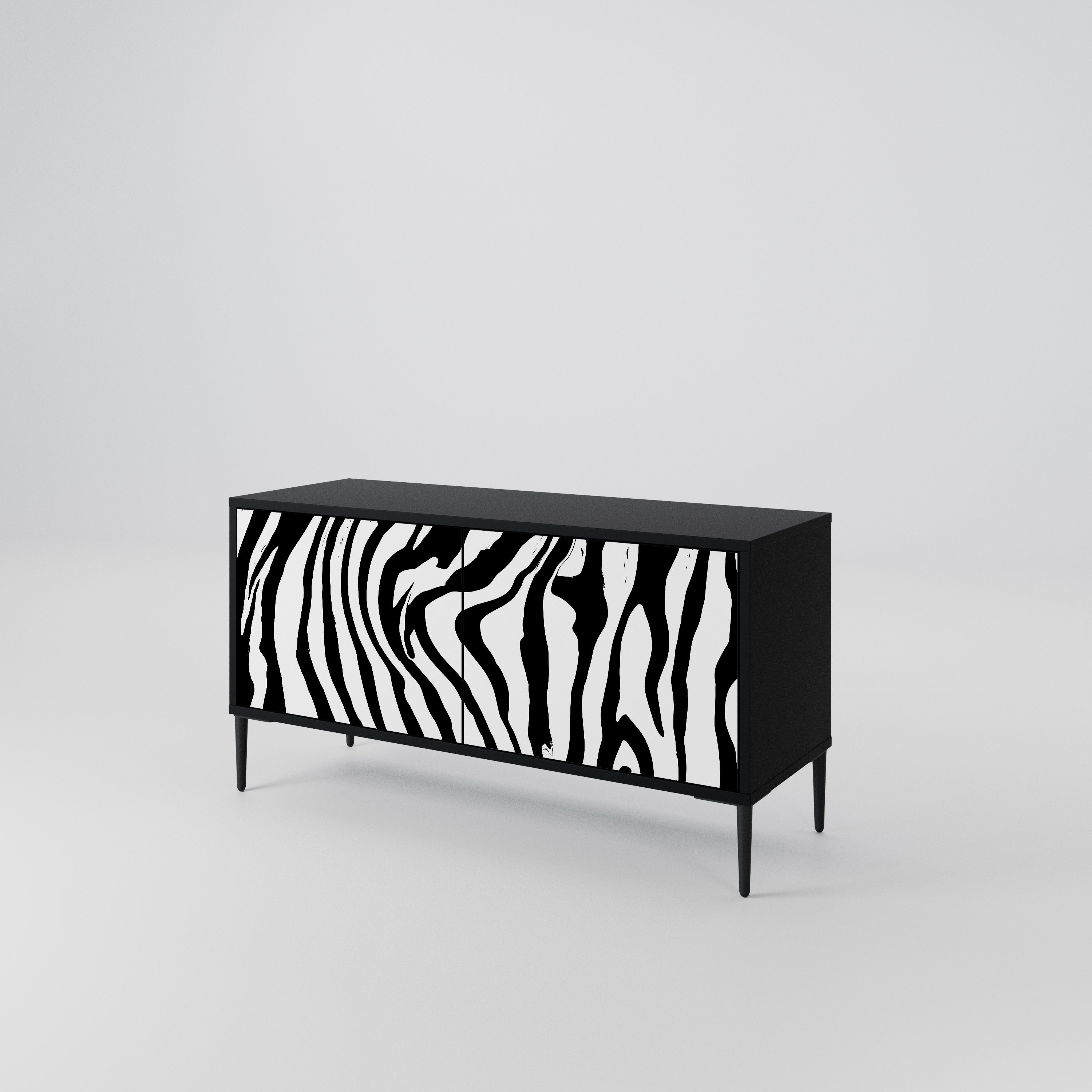 SPLENDID ZEBRA Kompaktowa szafka RTV 2-drzwiowa