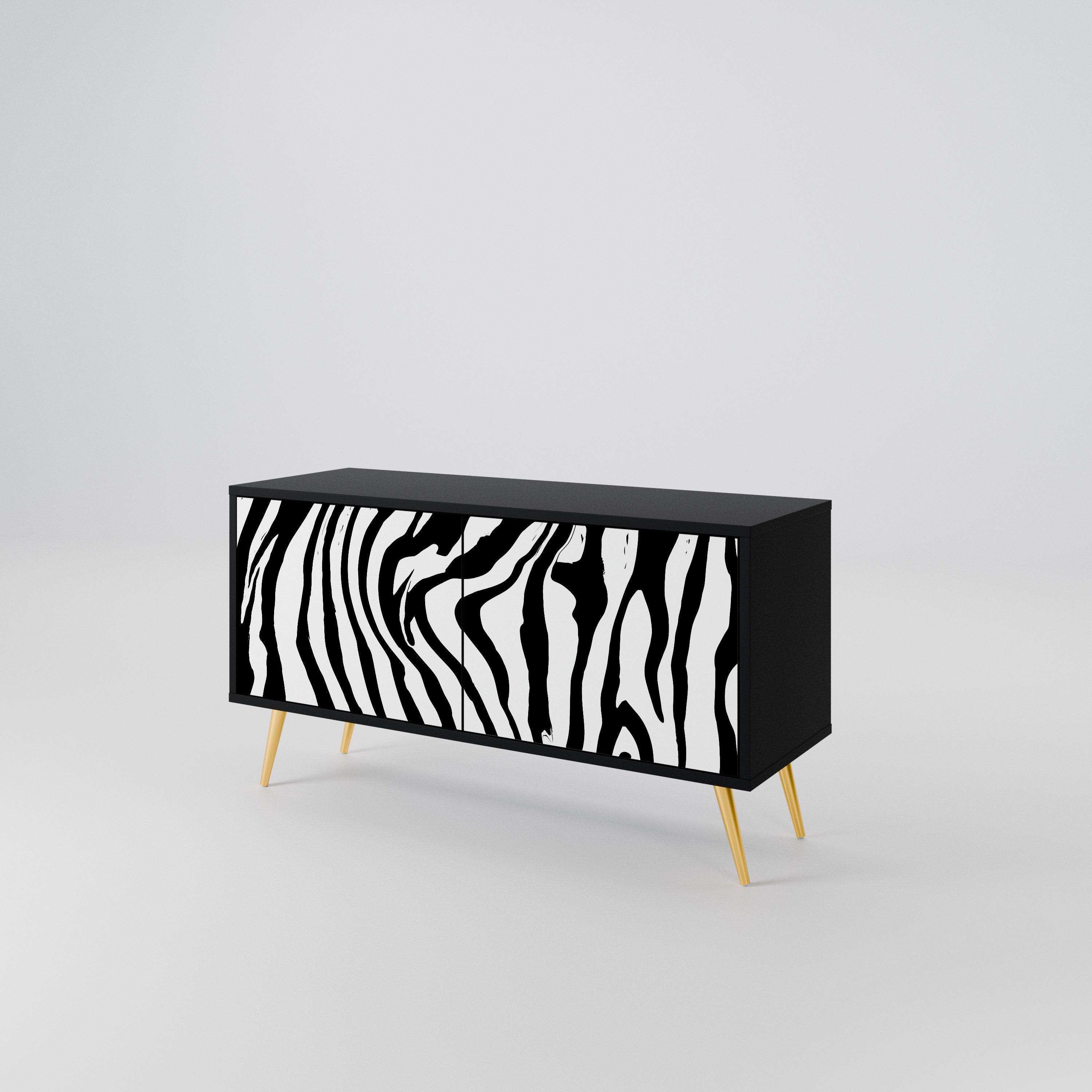 SPLENDID ZEBRA Kompaktowa szafka RTV 2-drzwiowa