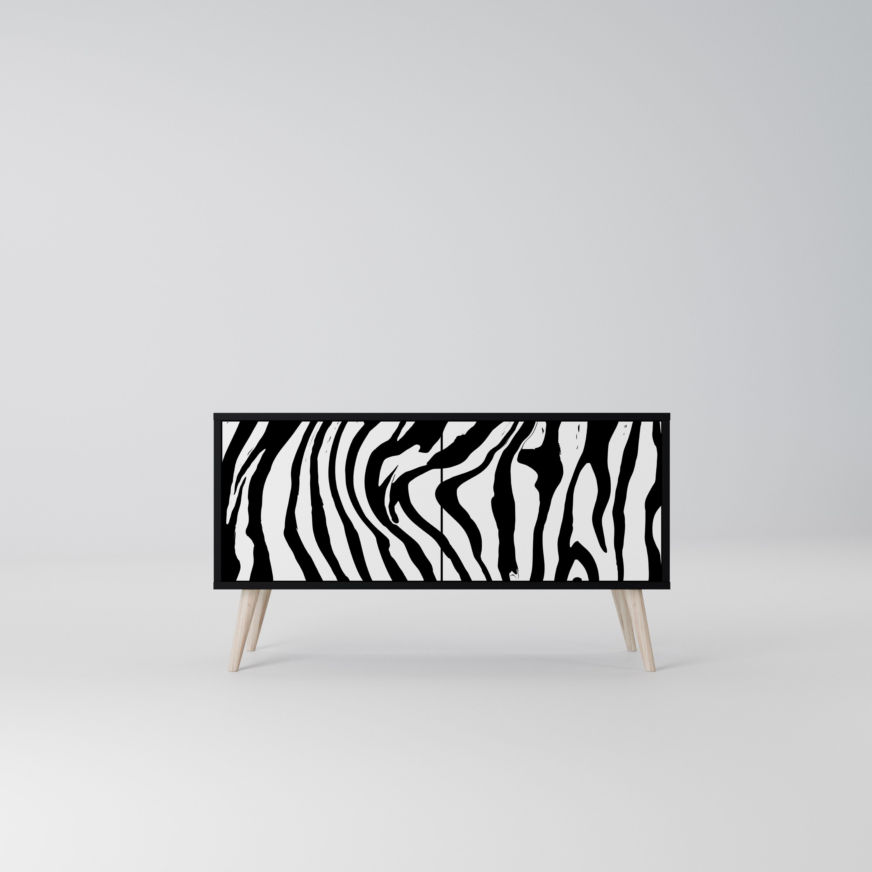 SPLENDID ZEBRA Kompaktowa szafka RTV 2-drzwiowa