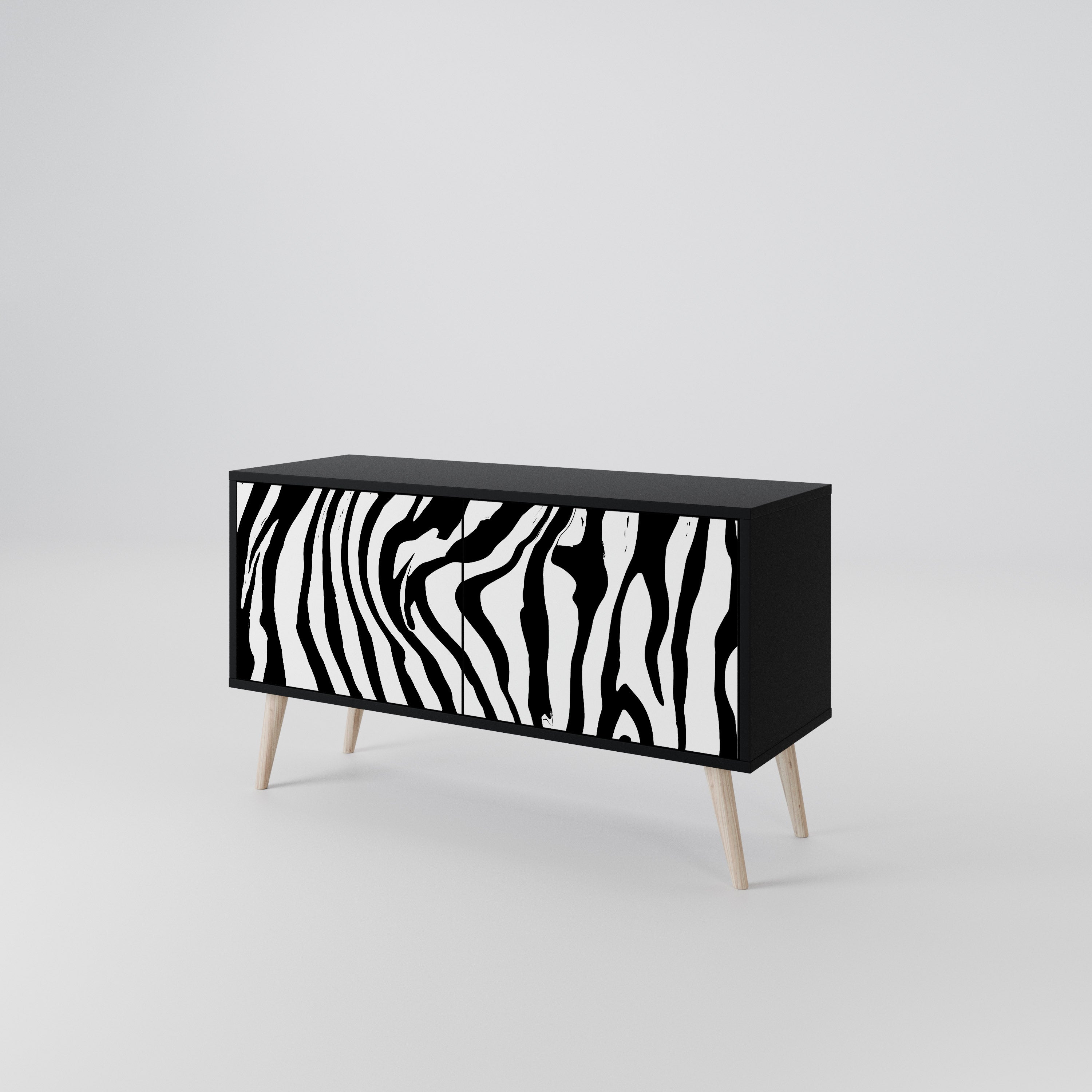 SPLENDID ZEBRA Kompaktowa szafka RTV 2-drzwiowa