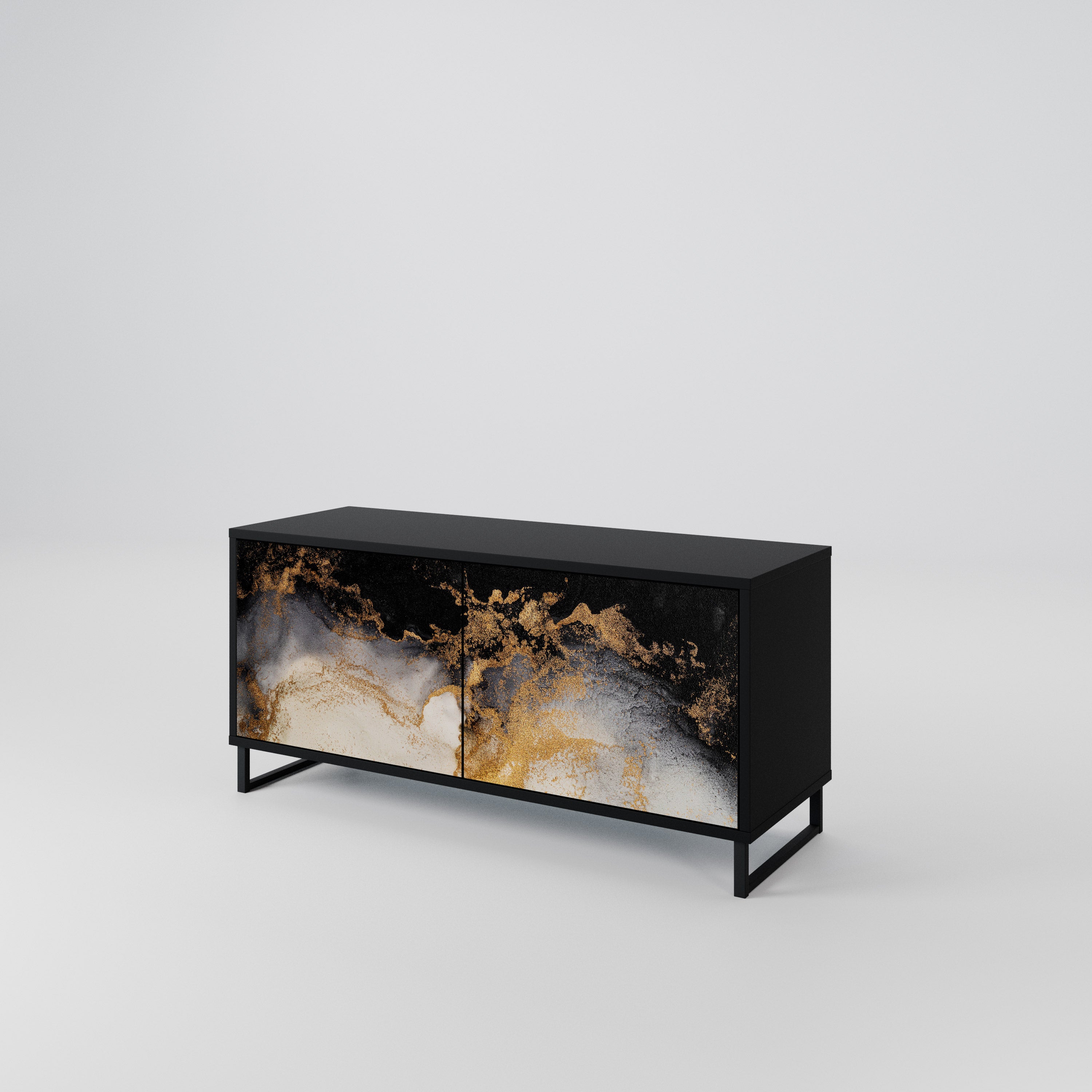 MARBLE OF TOMMORROW Kompaktowa szafka RTV 2-drzwiowa