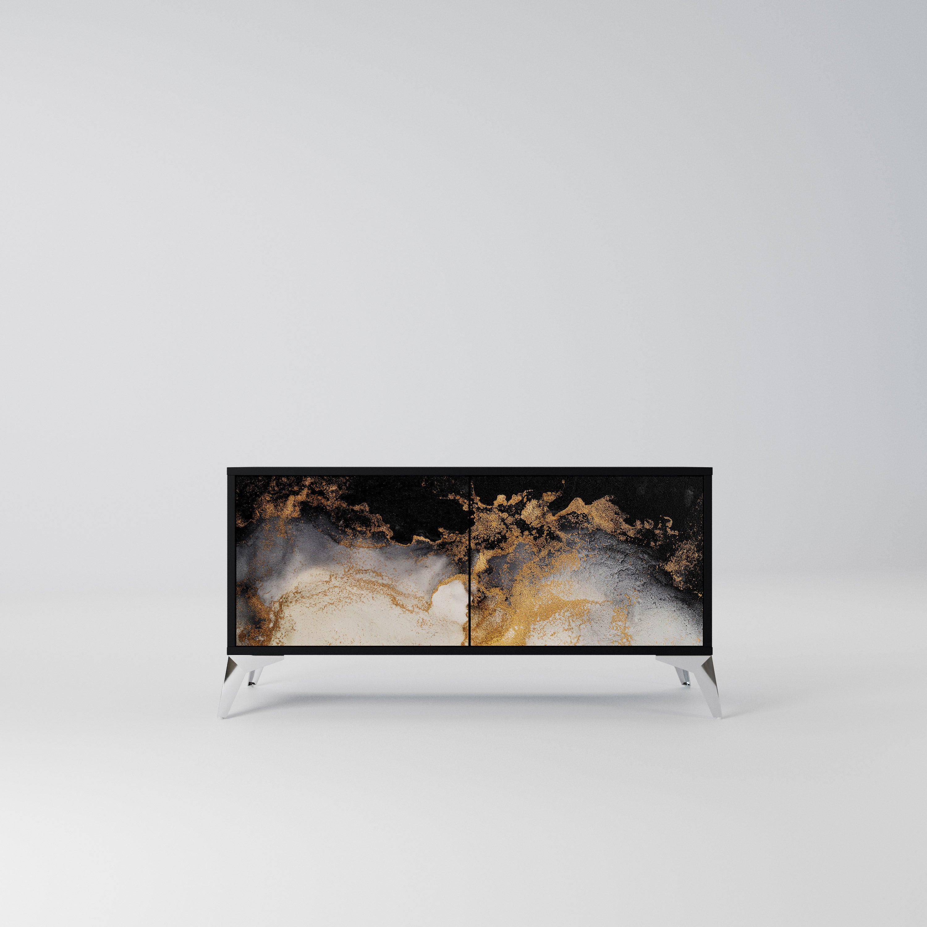 MARBLE OF TOMMORROW Kompaktowa szafka RTV 2-drzwiowa