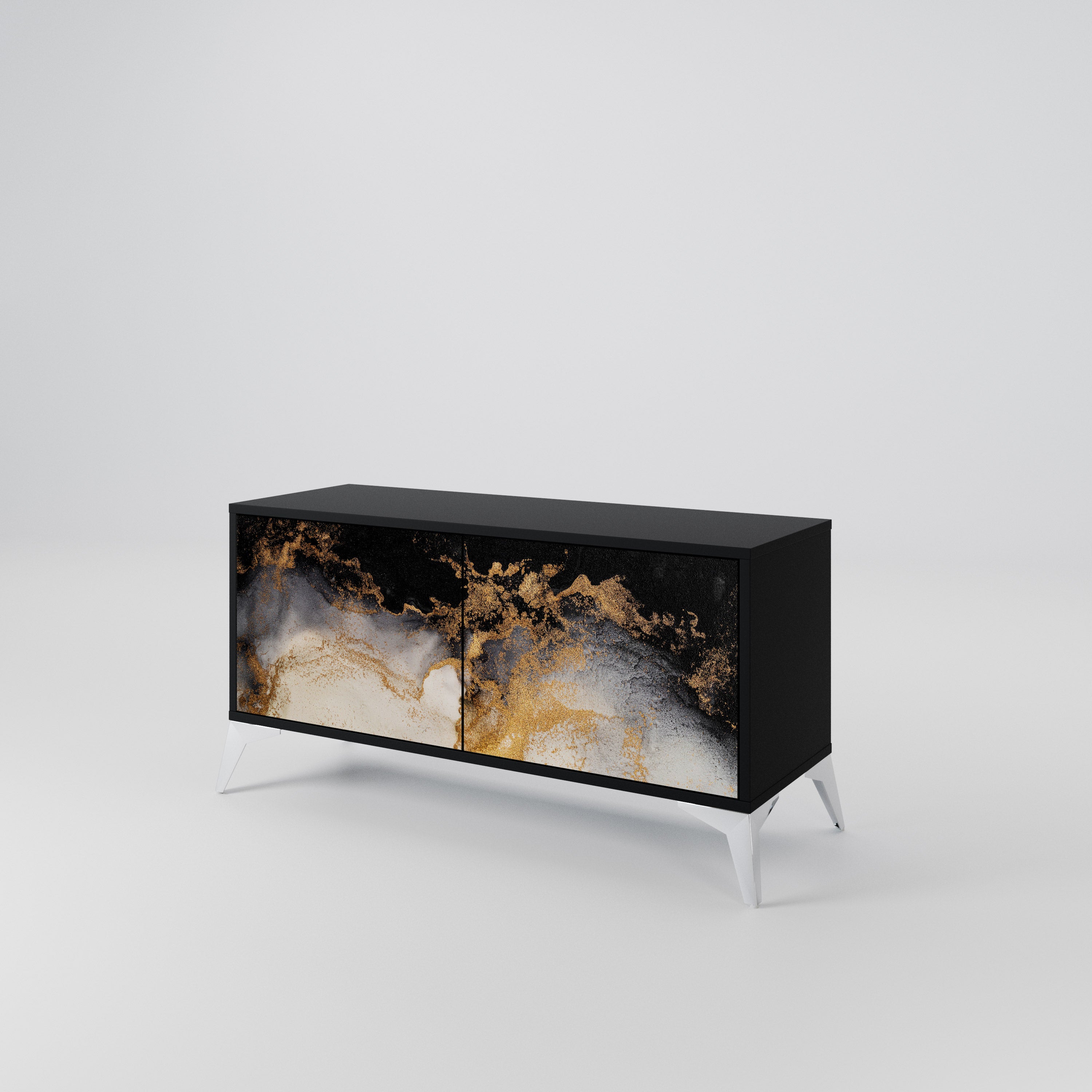 MARBLE OF TOMMORROW Kompaktowa szafka RTV 2-drzwiowa
