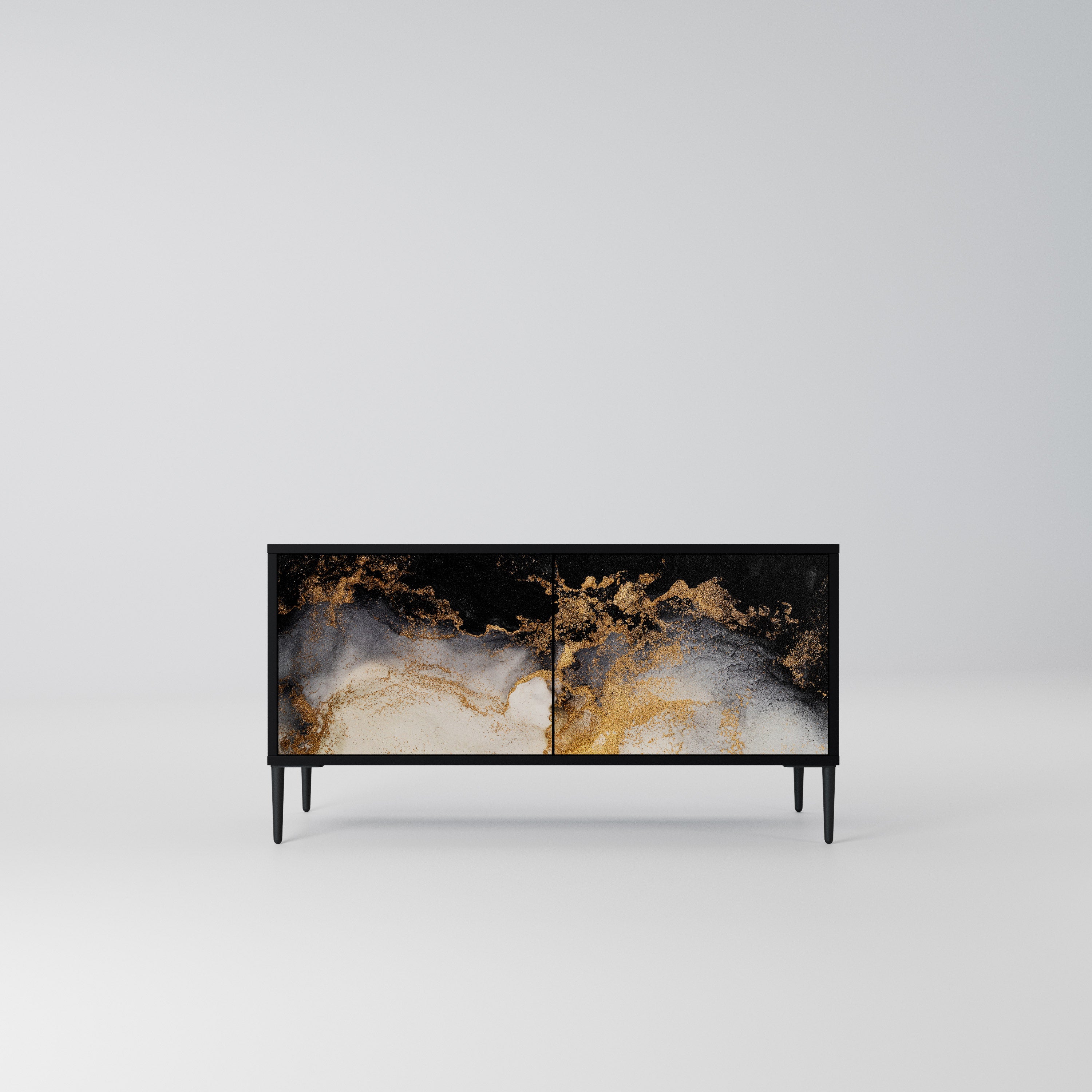MARBLE OF TOMMORROW Kompaktowa szafka RTV 2-drzwiowa