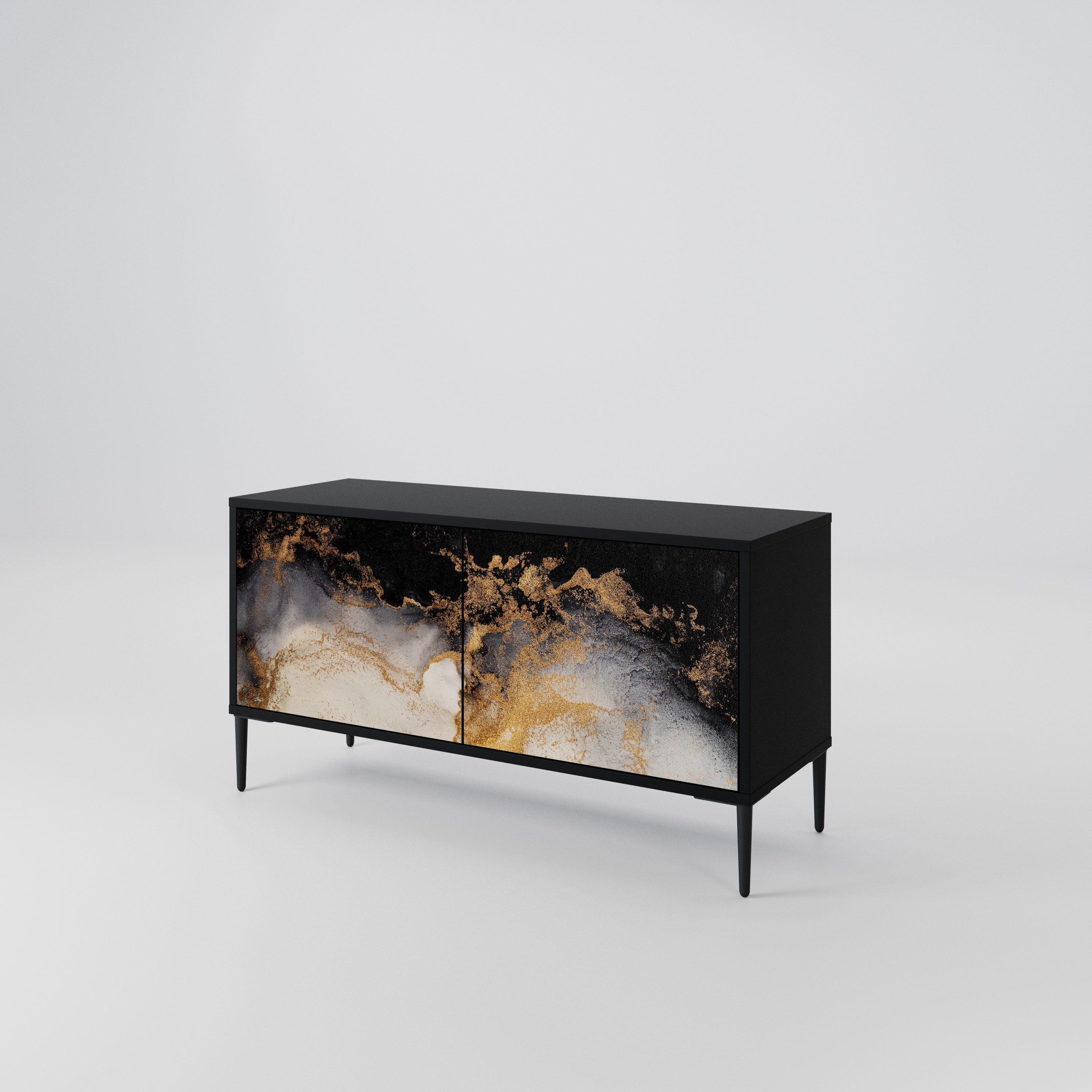 MARBLE OF TOMMORROW Kompaktowa szafka RTV 2-drzwiowa