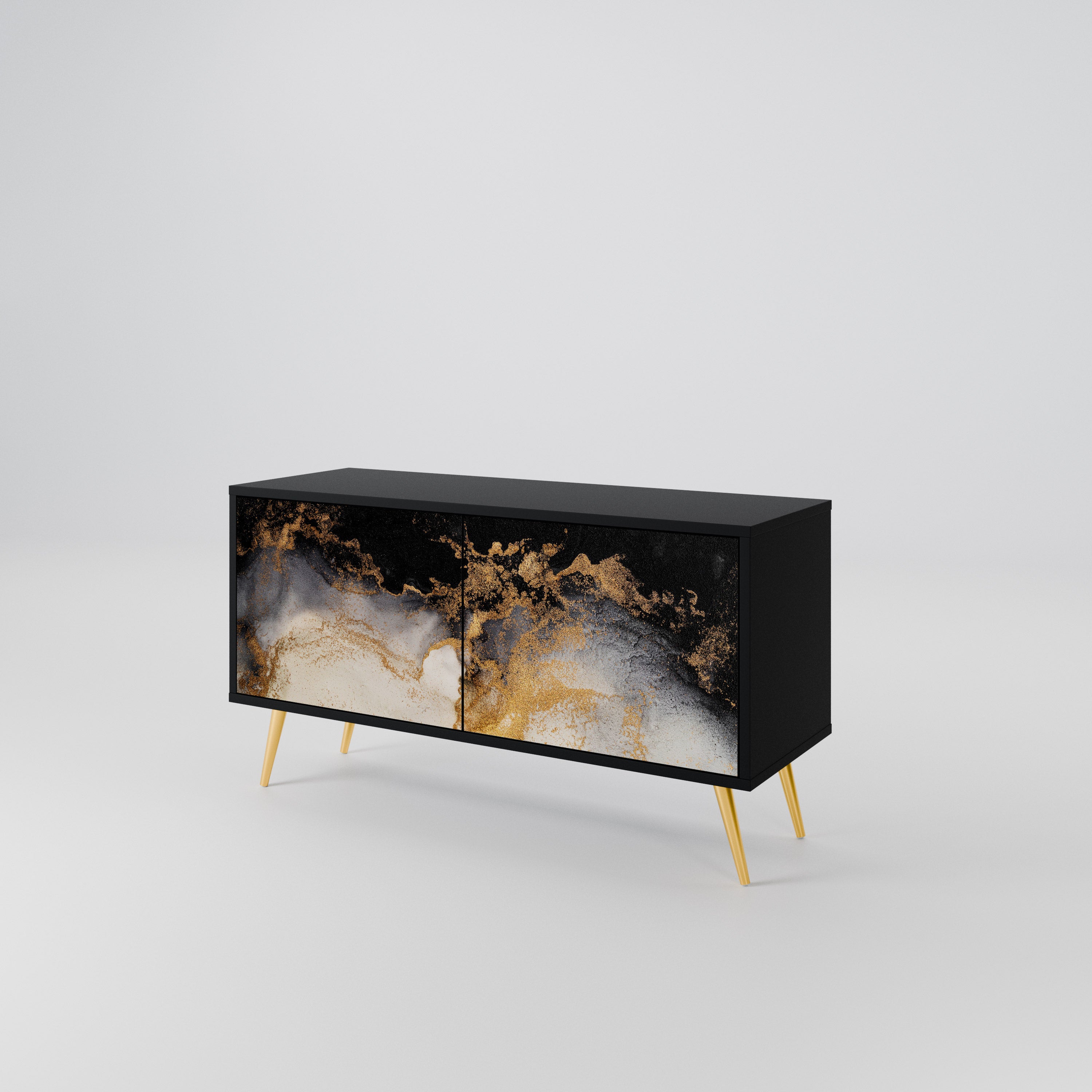 MARBLE OF TOMMORROW Kompaktowa szafka RTV 2-drzwiowa