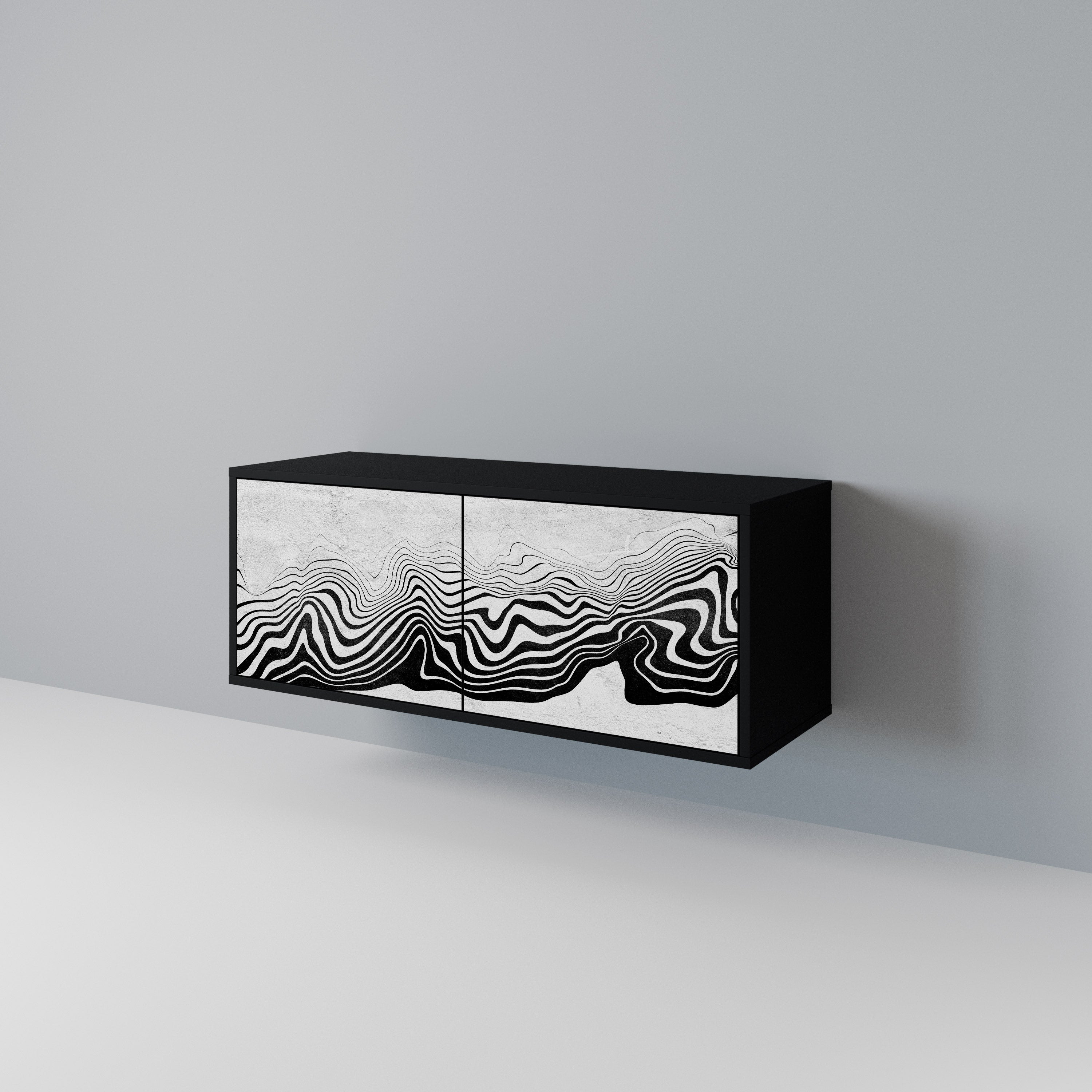 MONOCHROME MIRAGE Kompaktowa szafka RTV 2-drzwiowa