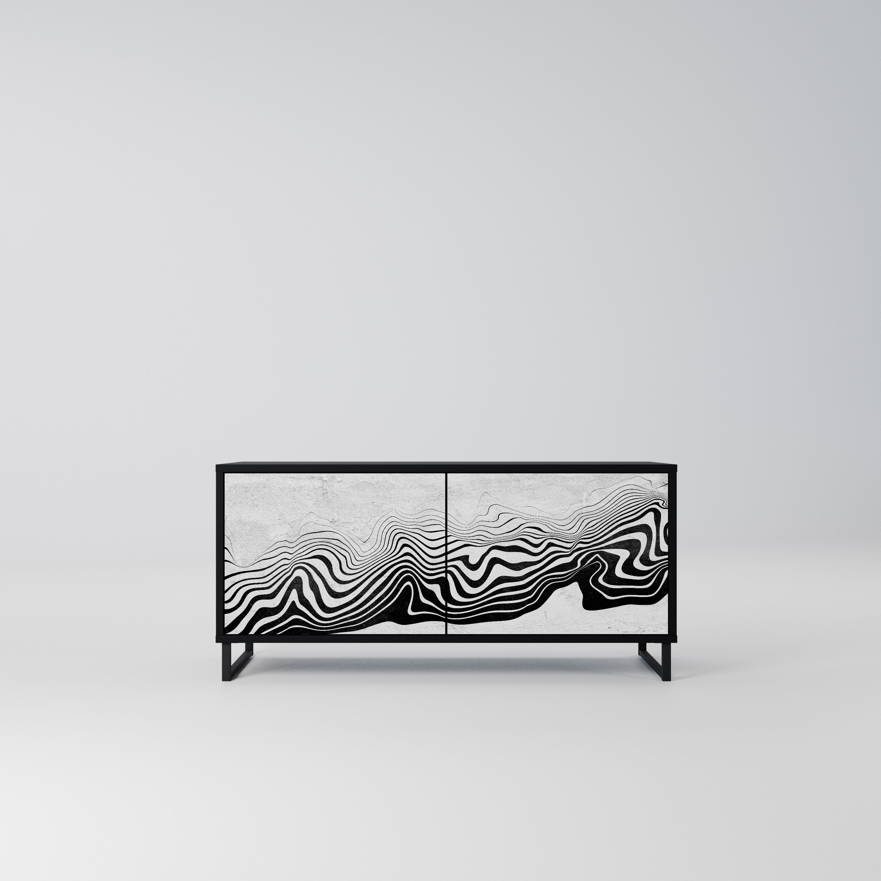 MONOCHROME MIRAGE Kompaktowa szafka RTV 2-drzwiowa