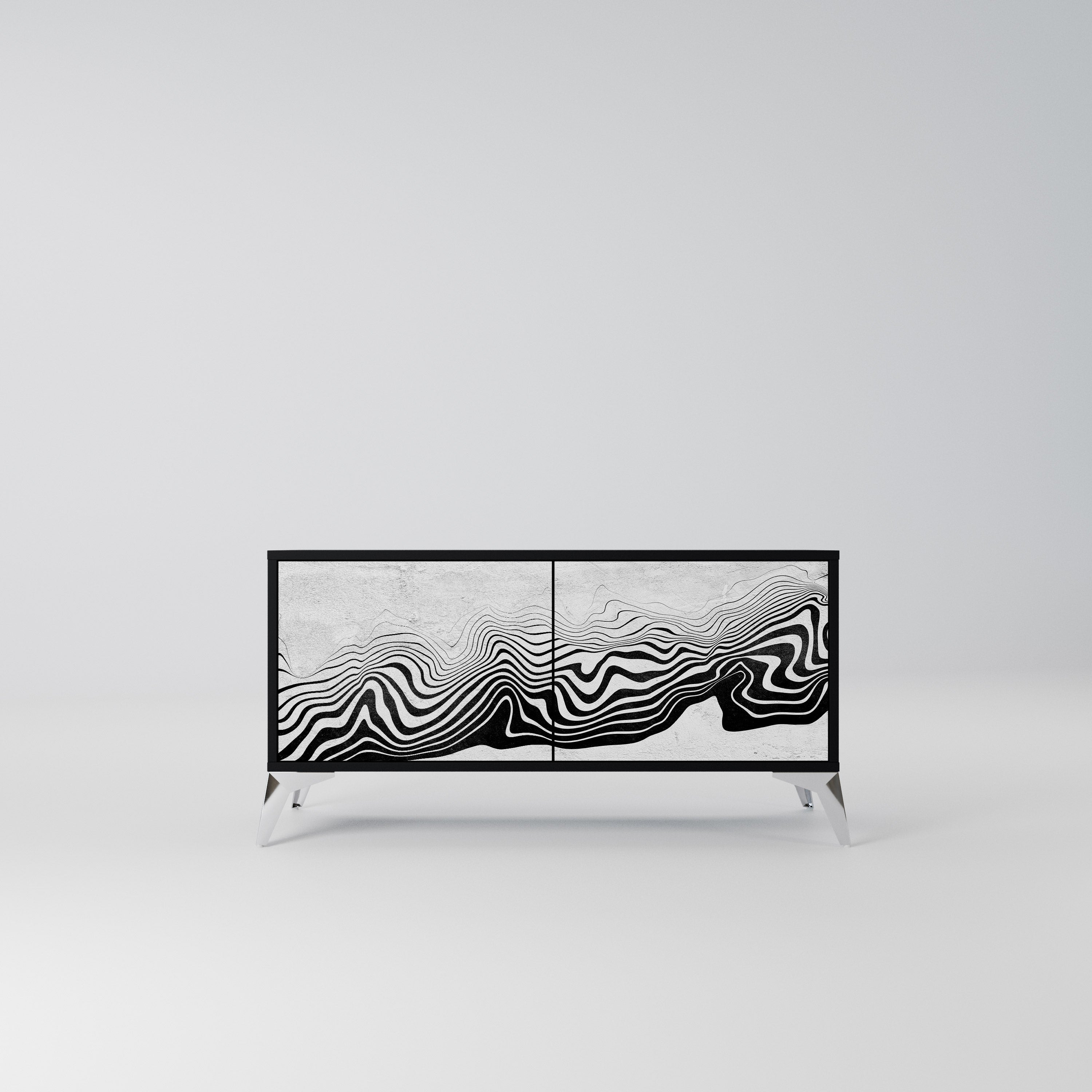 MONOCHROME MIRAGE Kompaktowa szafka RTV 2-drzwiowa