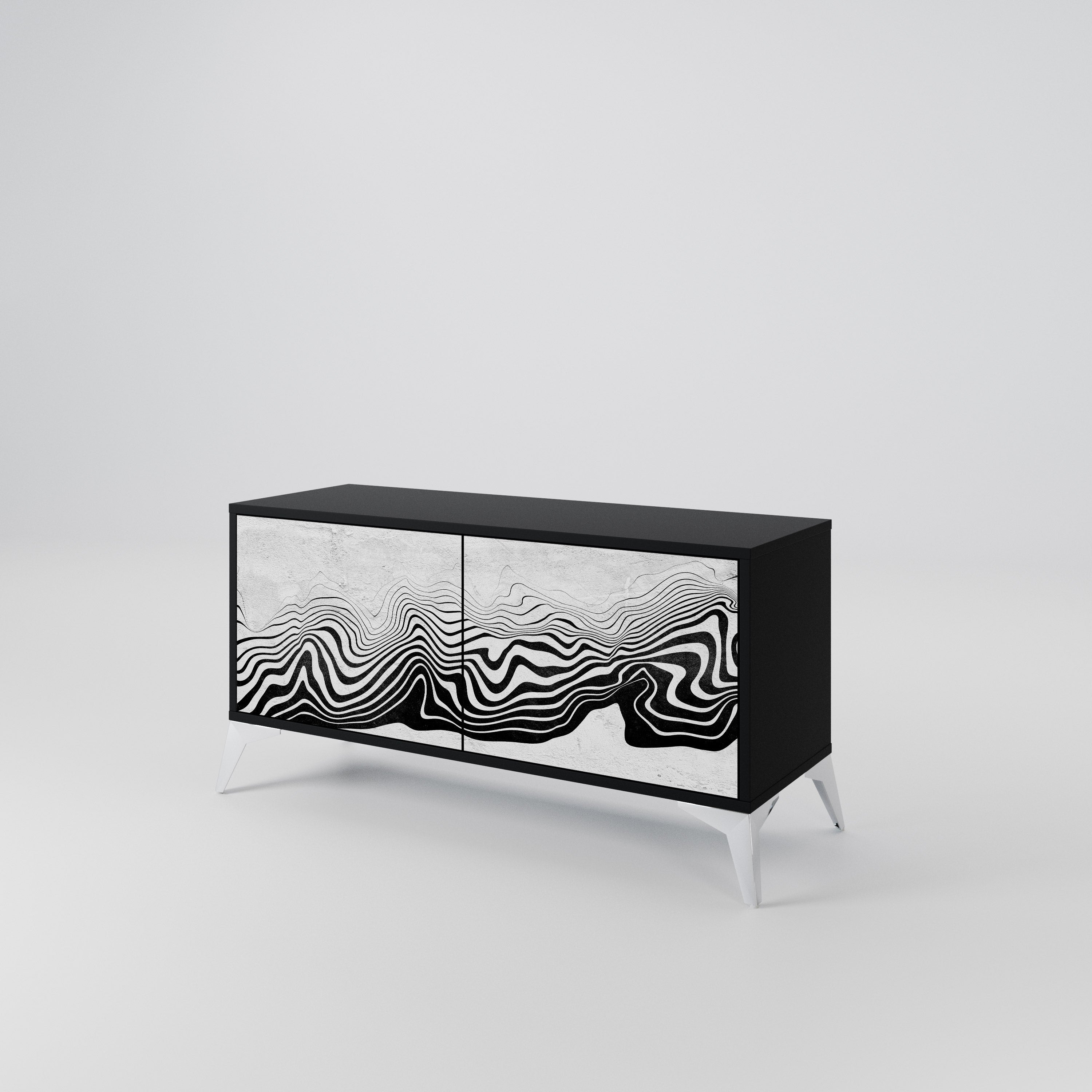 MONOCHROME MIRAGE Kompaktowa szafka RTV 2-drzwiowa