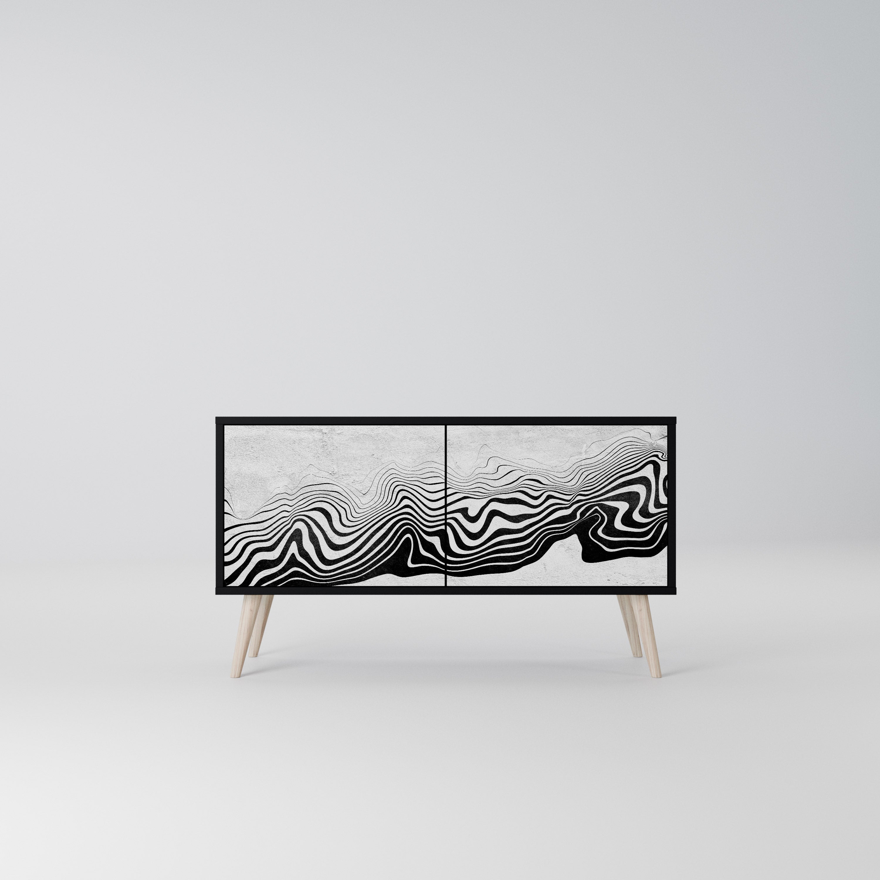 MONOCHROME MIRAGE Kompaktowa szafka RTV 2-drzwiowa