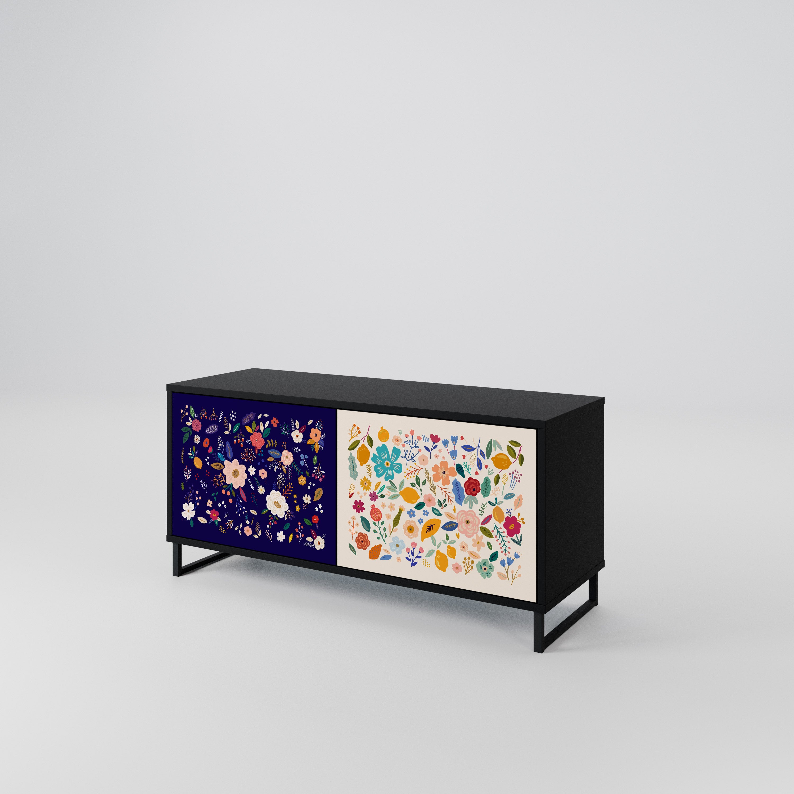 FLORAL COMBINATION Kompaktowa szafka RTV 2-drzwiowa