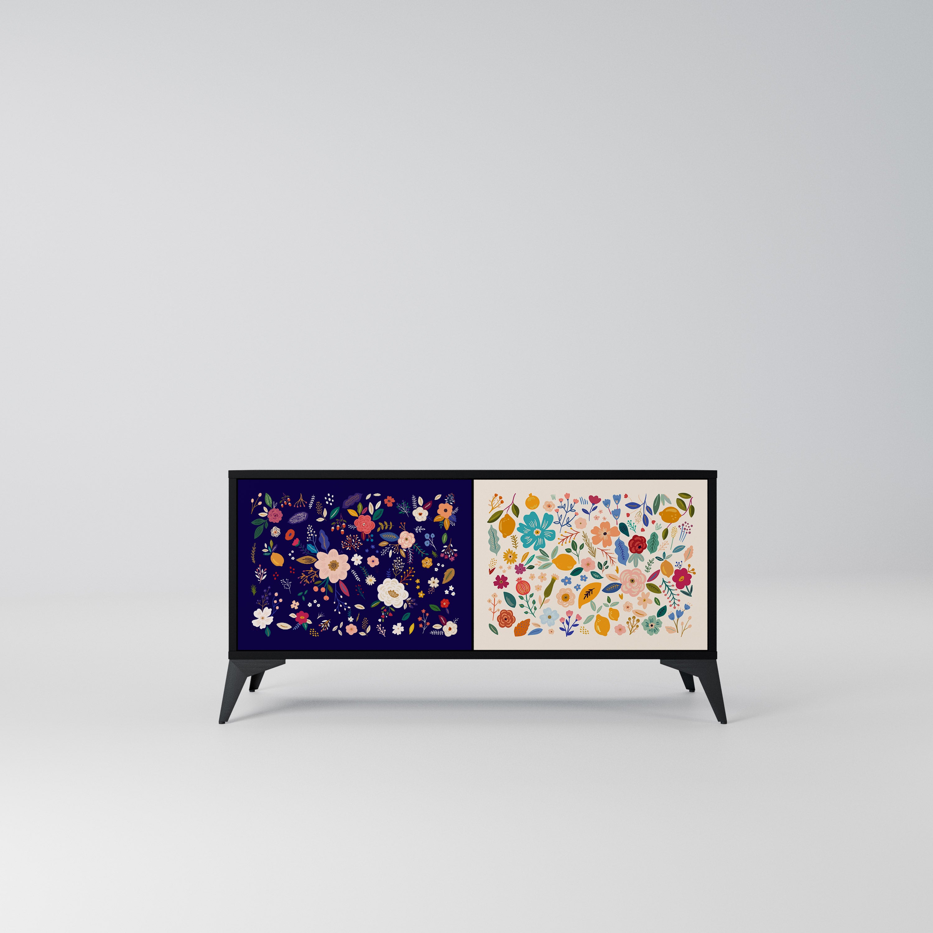 FLORAL COMBINATION Kompaktowa szafka RTV 2-drzwiowa