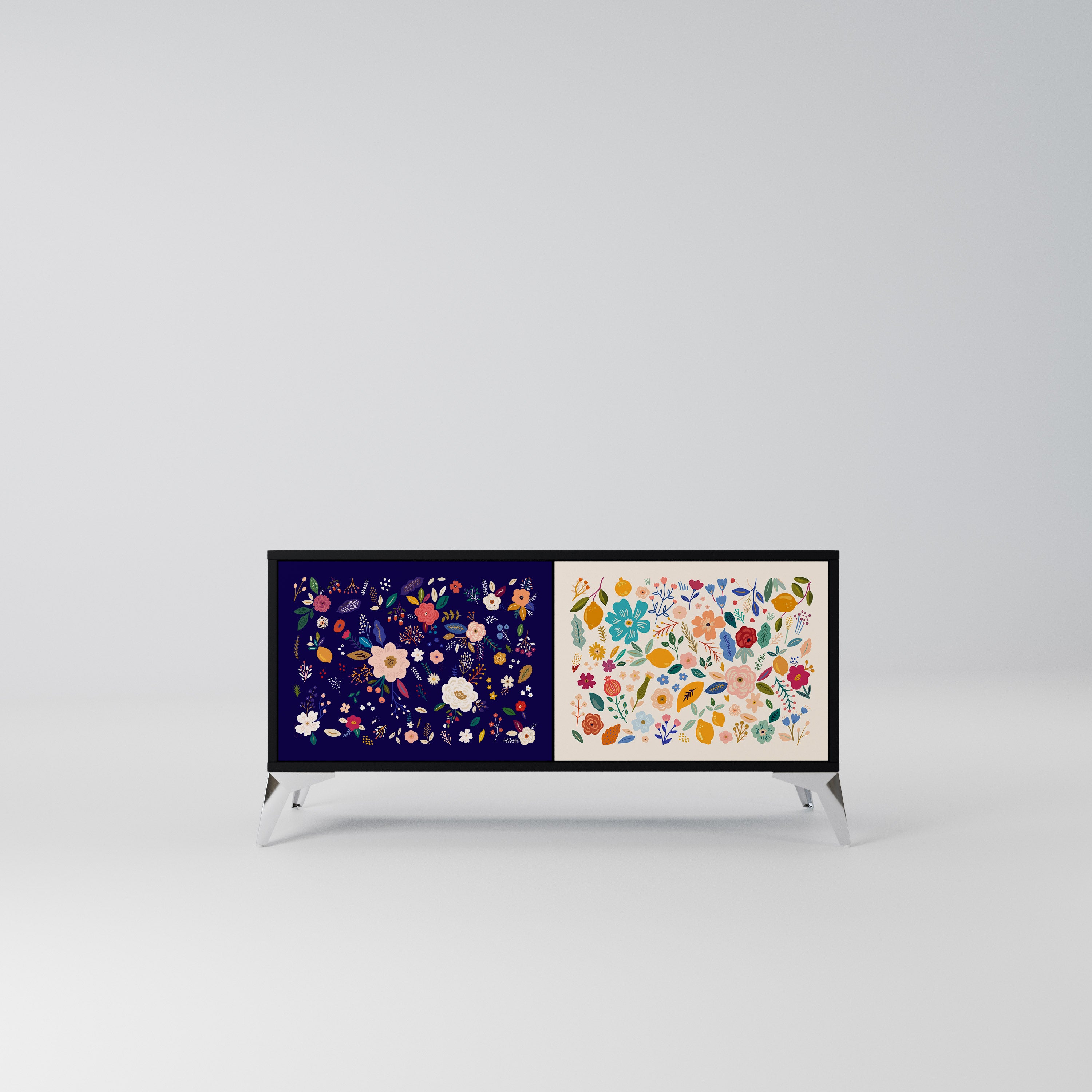FLORAL COMBINATION Kompaktowa szafka RTV 2-drzwiowa