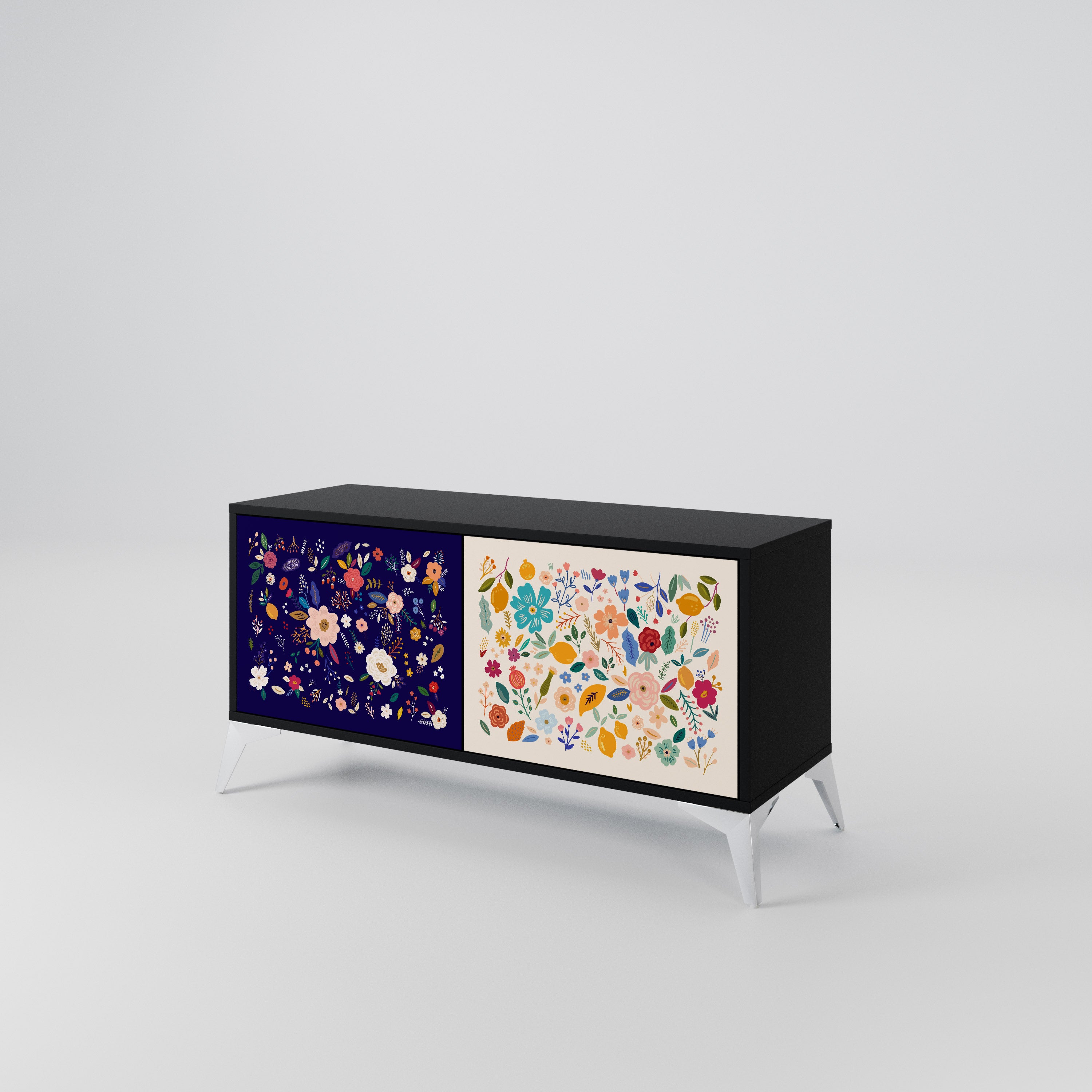 FLORAL COMBINATION Kompaktowa szafka RTV 2-drzwiowa